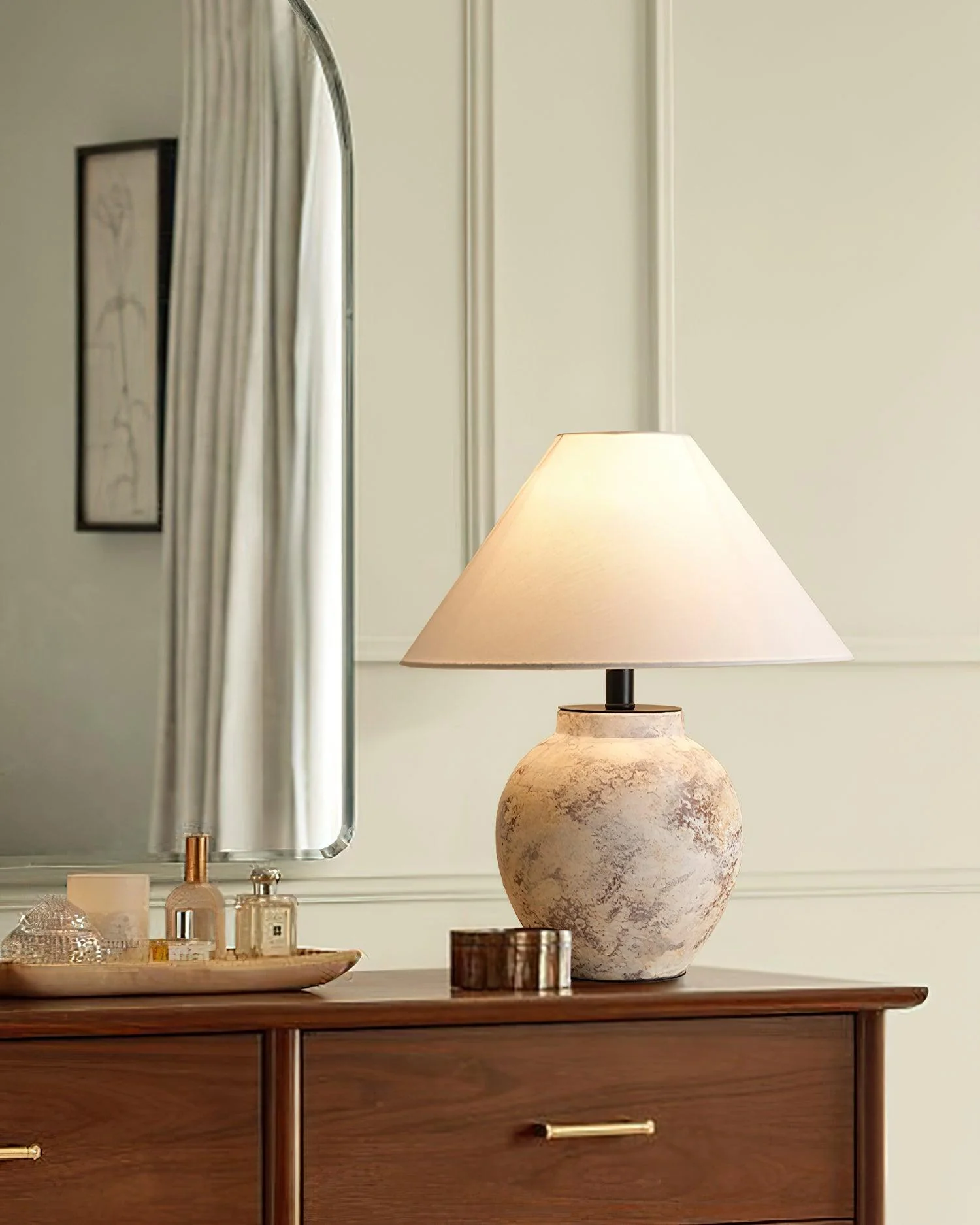Sierra Clay Natural Fabric Table Light - Image 6
