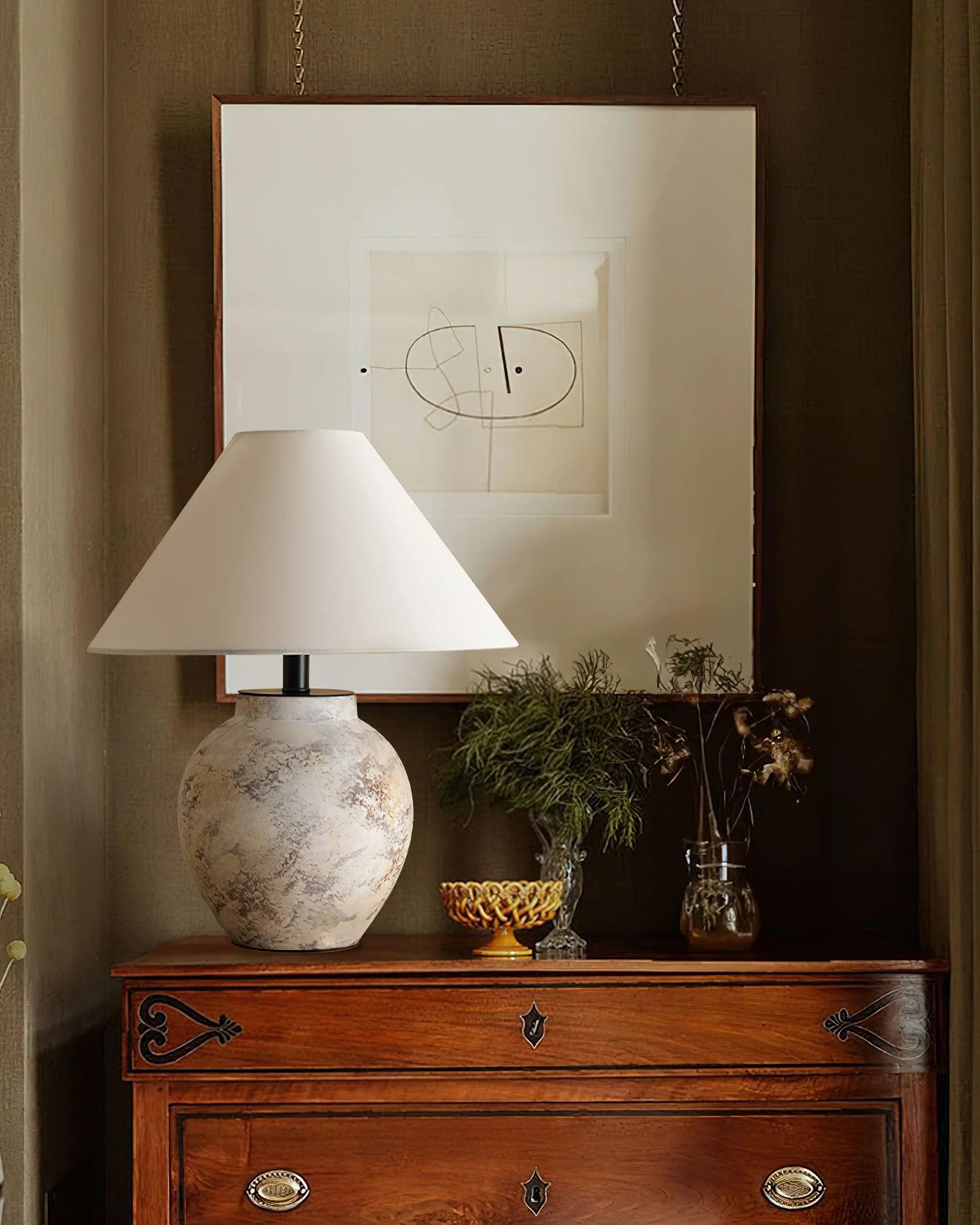 Sierra Clay Natural Fabric Table Light - Image 8