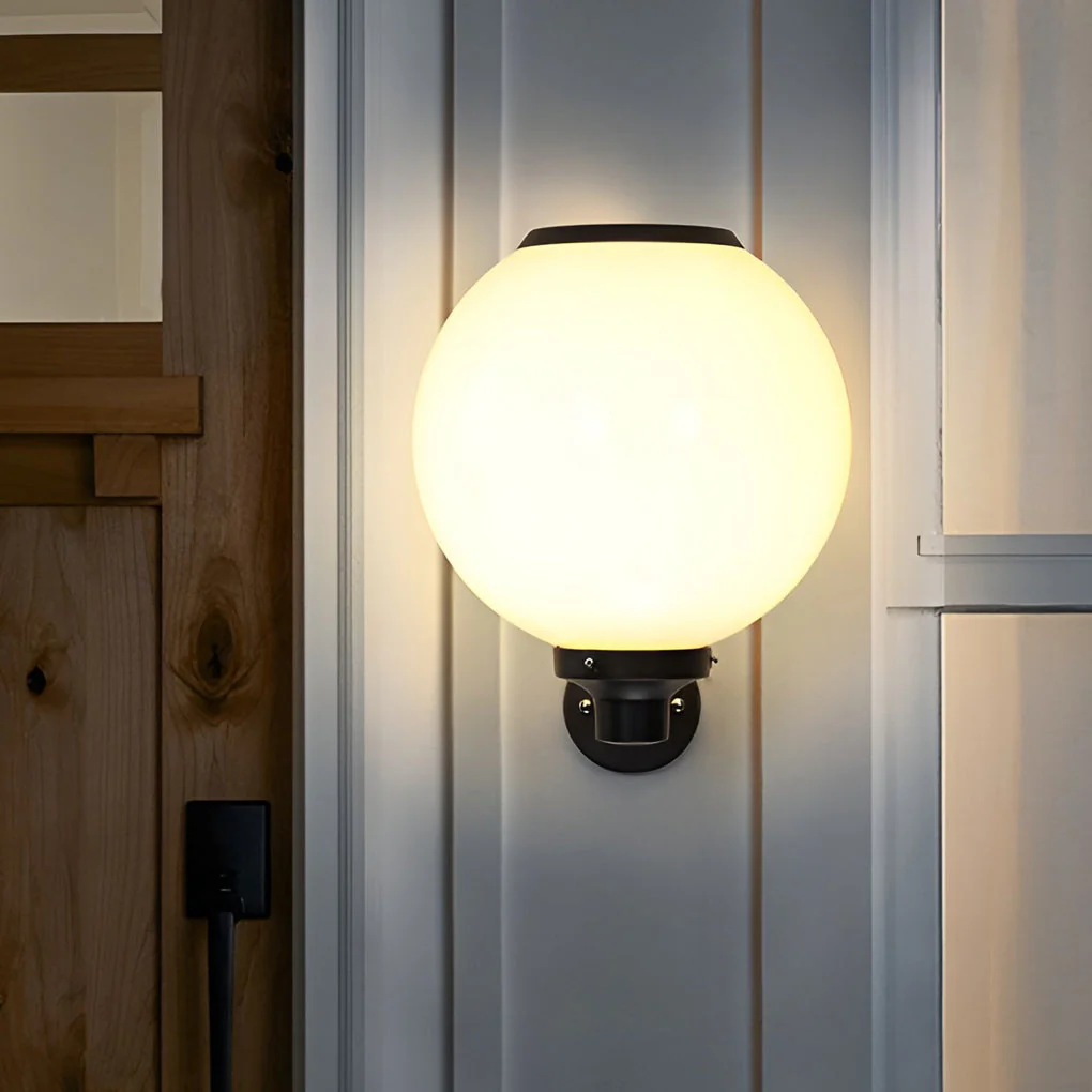 Silver Round LED Modern Outdoor Wall Lamp - Image 10