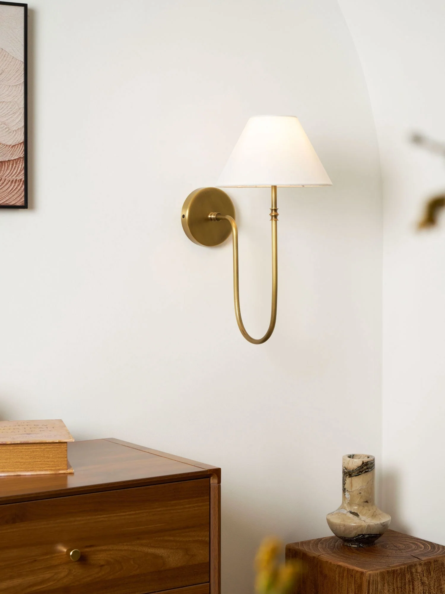 Silvery Vintage Industrial Fabric Wall Light - Image 32