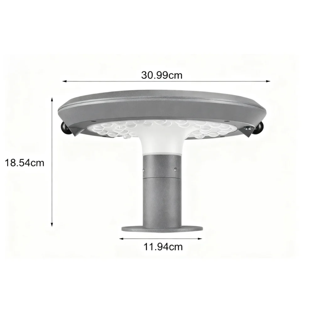 Vanda Simple Round LED Solar LED Outdoor Post Light - Image 7