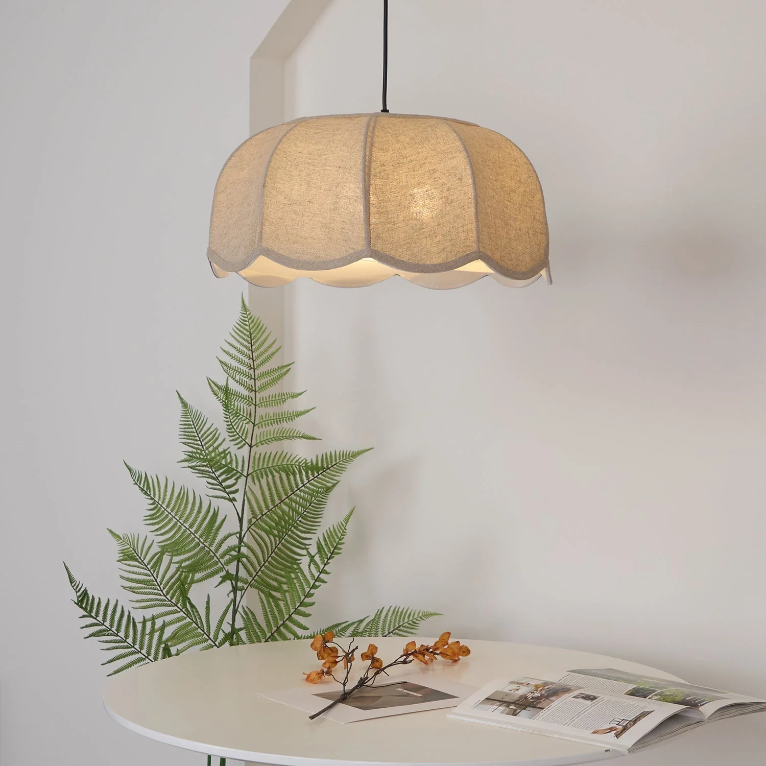 Solacen Fabric Rustic Pendant Lamp - Image 20
