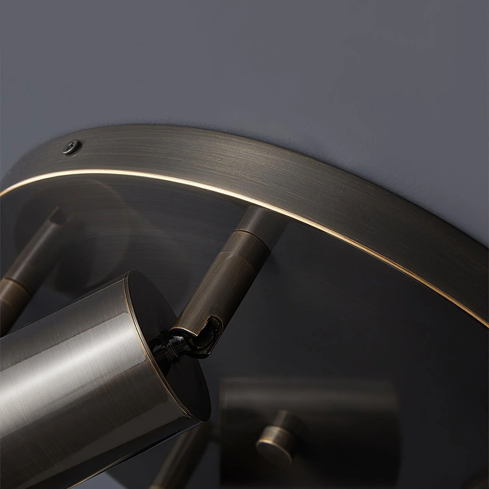 Solara Ceiling Lamp Brass Cylinder Adjustable Contemporary - Image 3