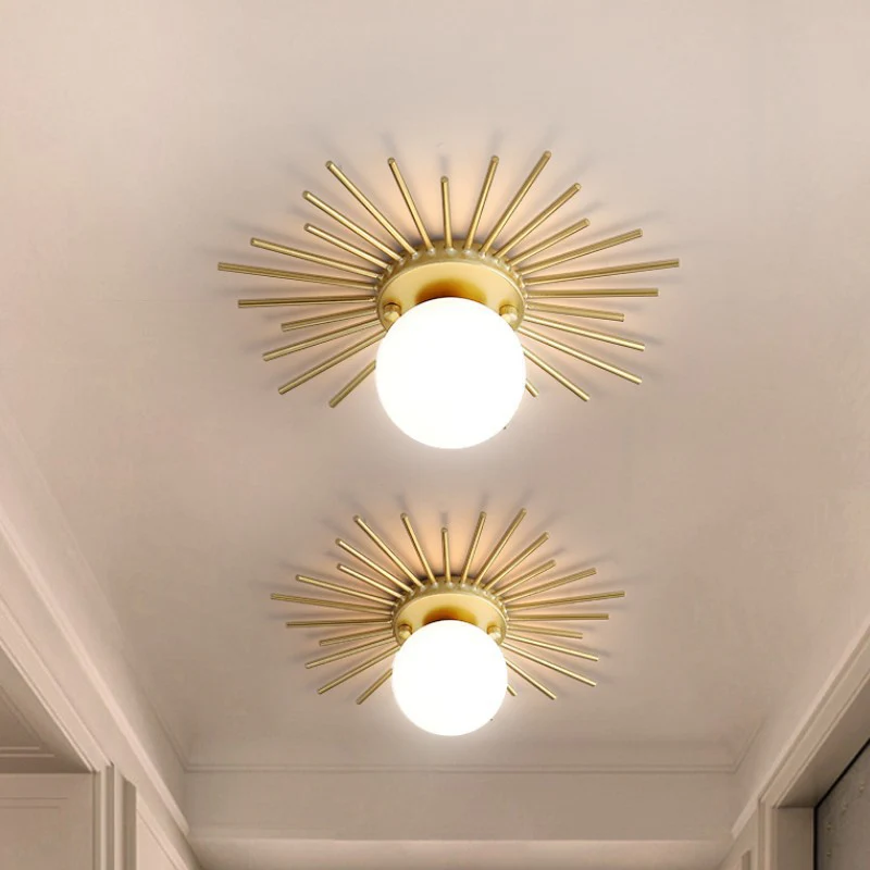 Solara Ceiling Lamp Brass Starburst Glam Modern - Image 5