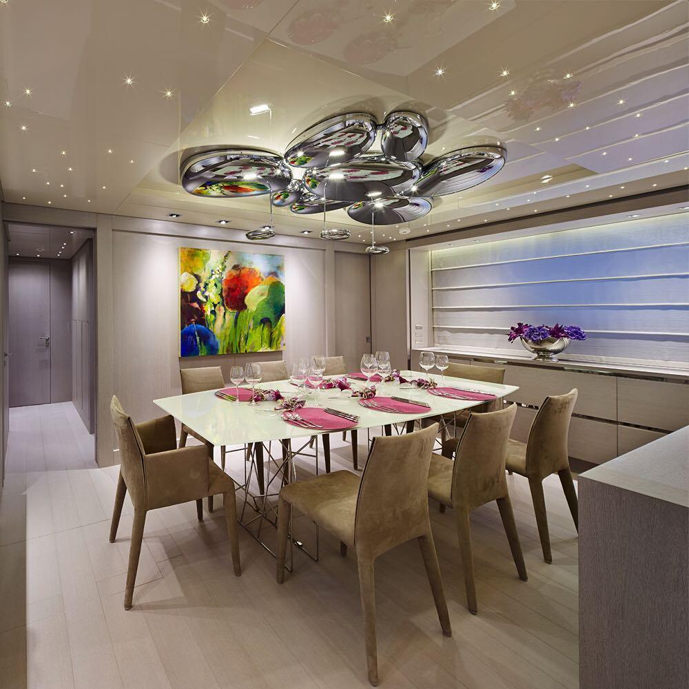 Solara Ceiling Lamp Chrome Pebble Modern - Image 42