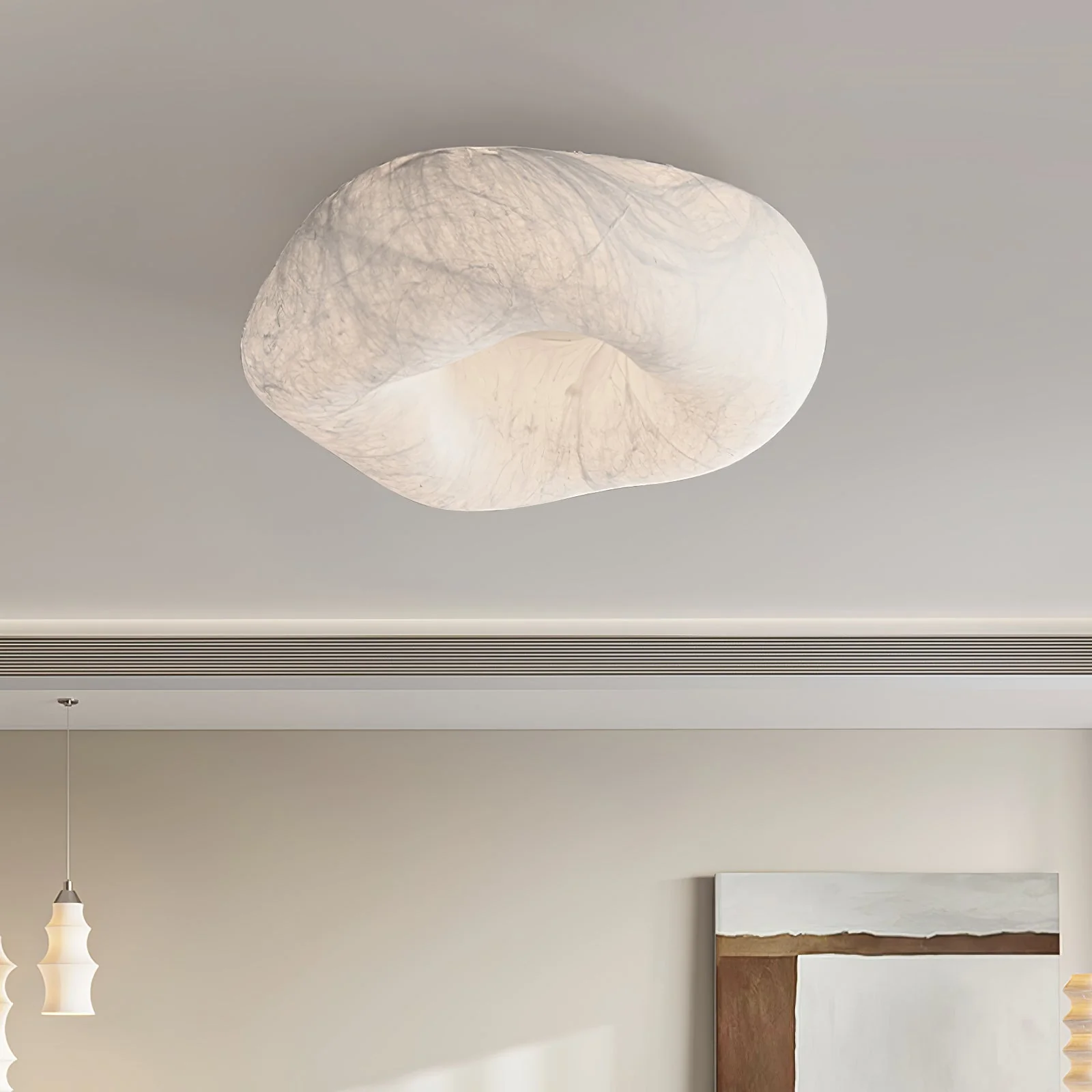 Solara Ceiling Lamp Cloud Shape Silk Elegant - Image 23