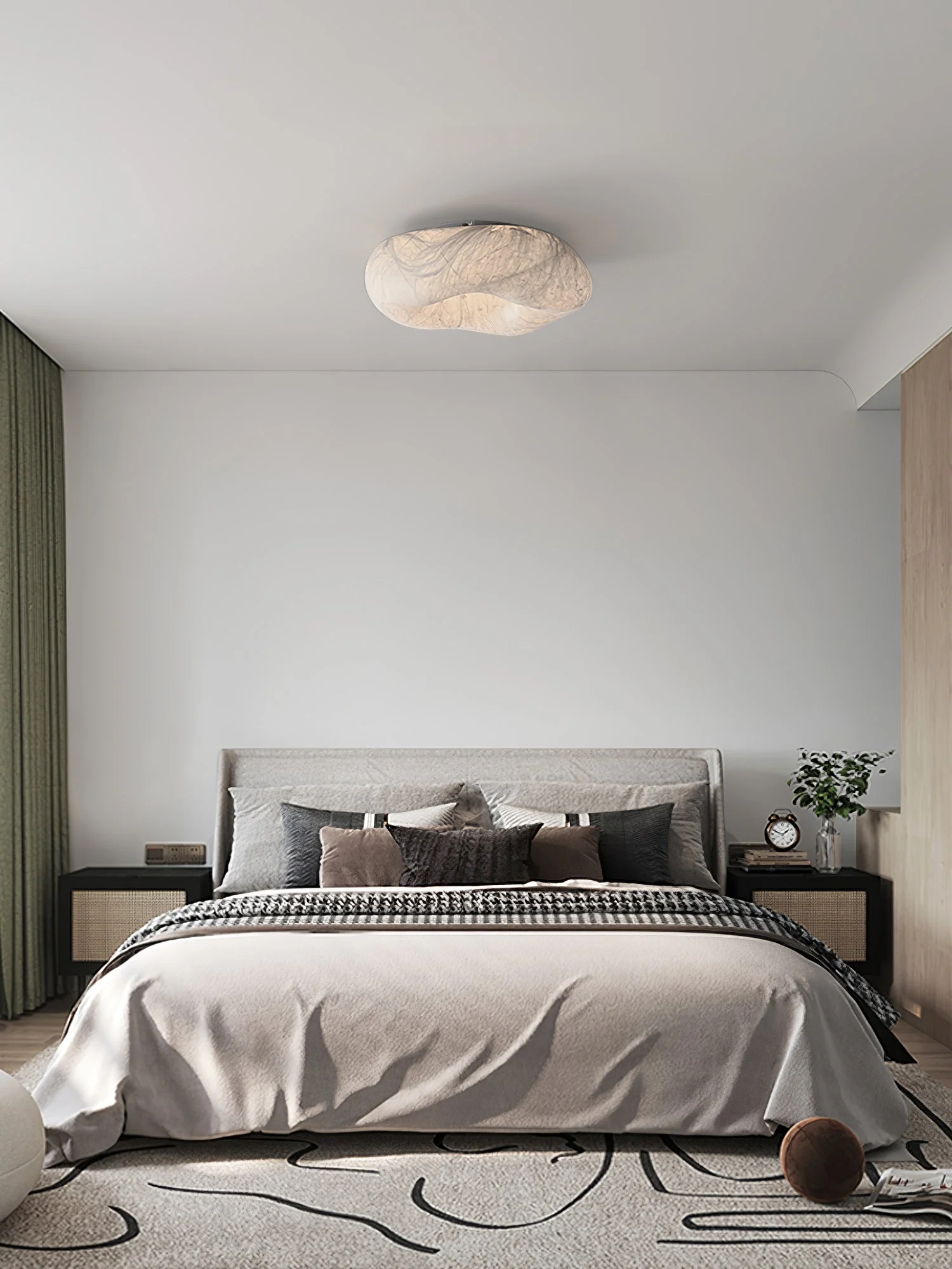 Solara Ceiling Lamp Cloud Shape Silk Elegant - Image 3