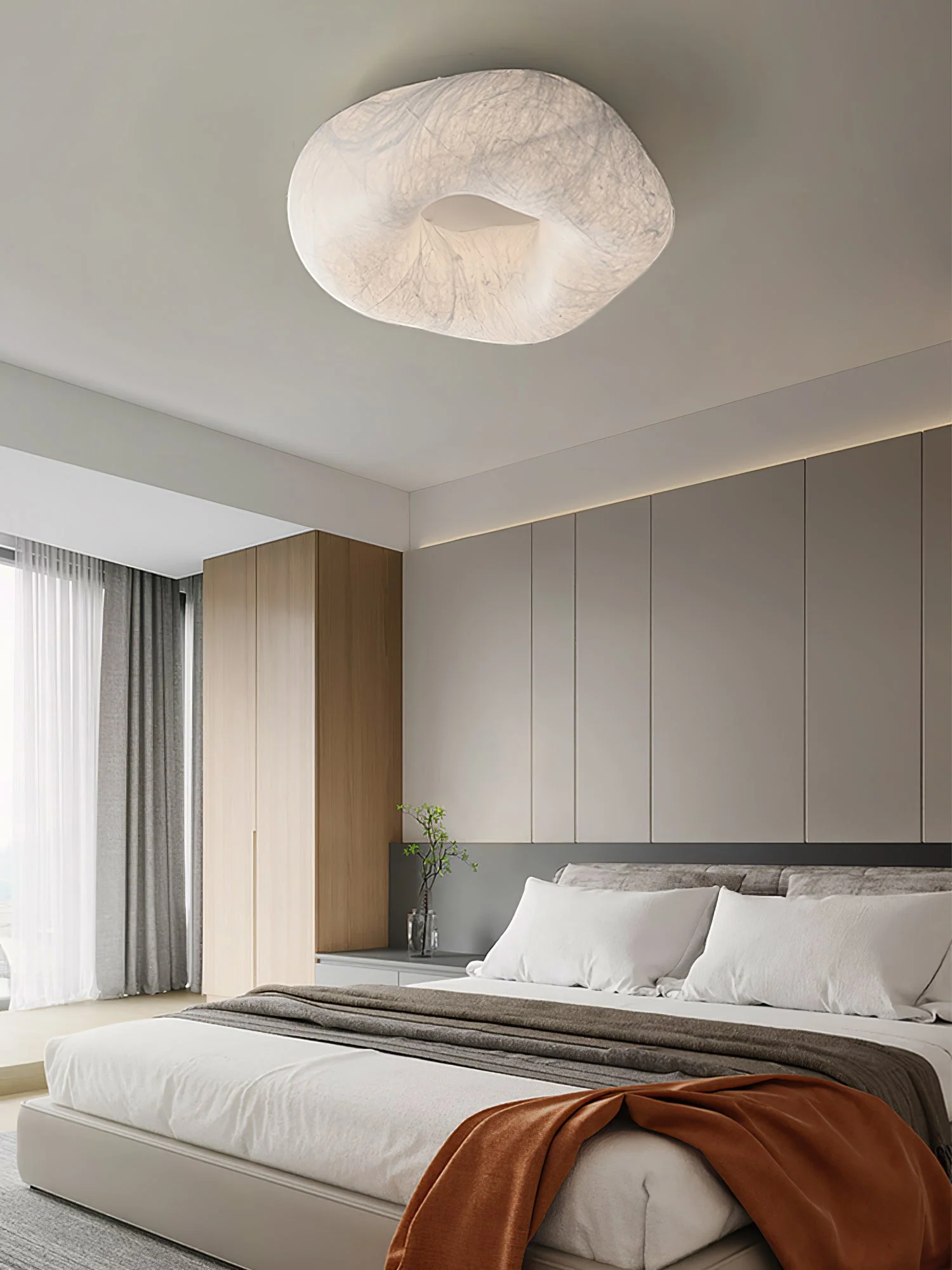 Solara Ceiling Lamp Cloud Shape Silk Elegant - Image 32