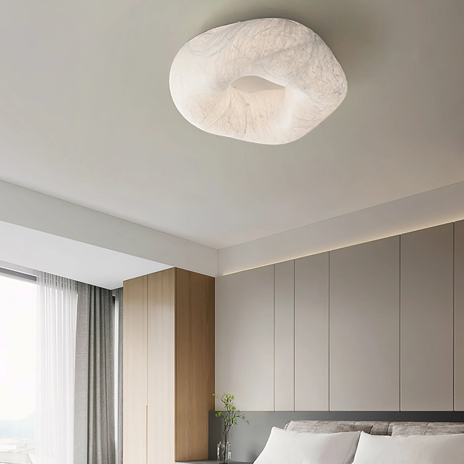 Solara Ceiling Lamp Cloud Shape Silk Elegant - Image 41