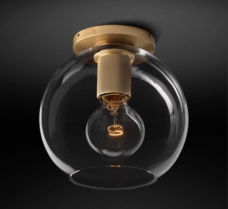 Solara Ceiling Lamp Cone Glass Brass Minimalist Industrial - Image 16