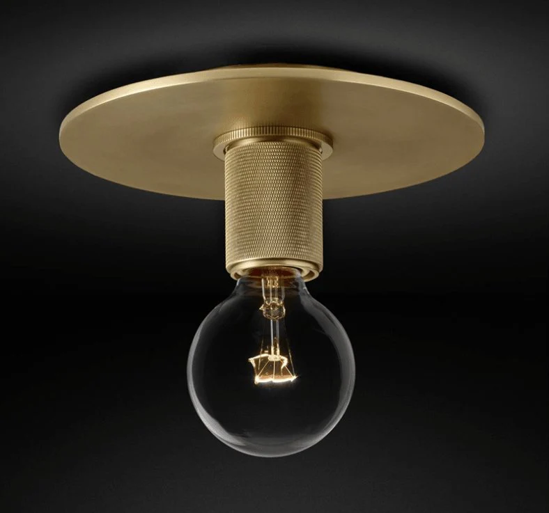 Solara Ceiling Lamp Cone Glass Brass Minimalist Industrial - Image 19