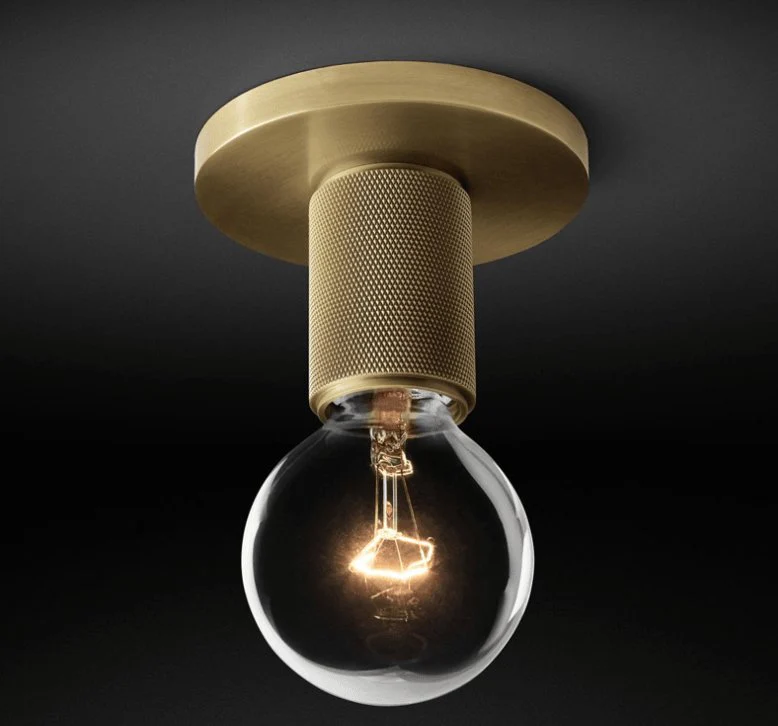 Solara Ceiling Lamp Cone Glass Brass Minimalist Industrial - Image 21