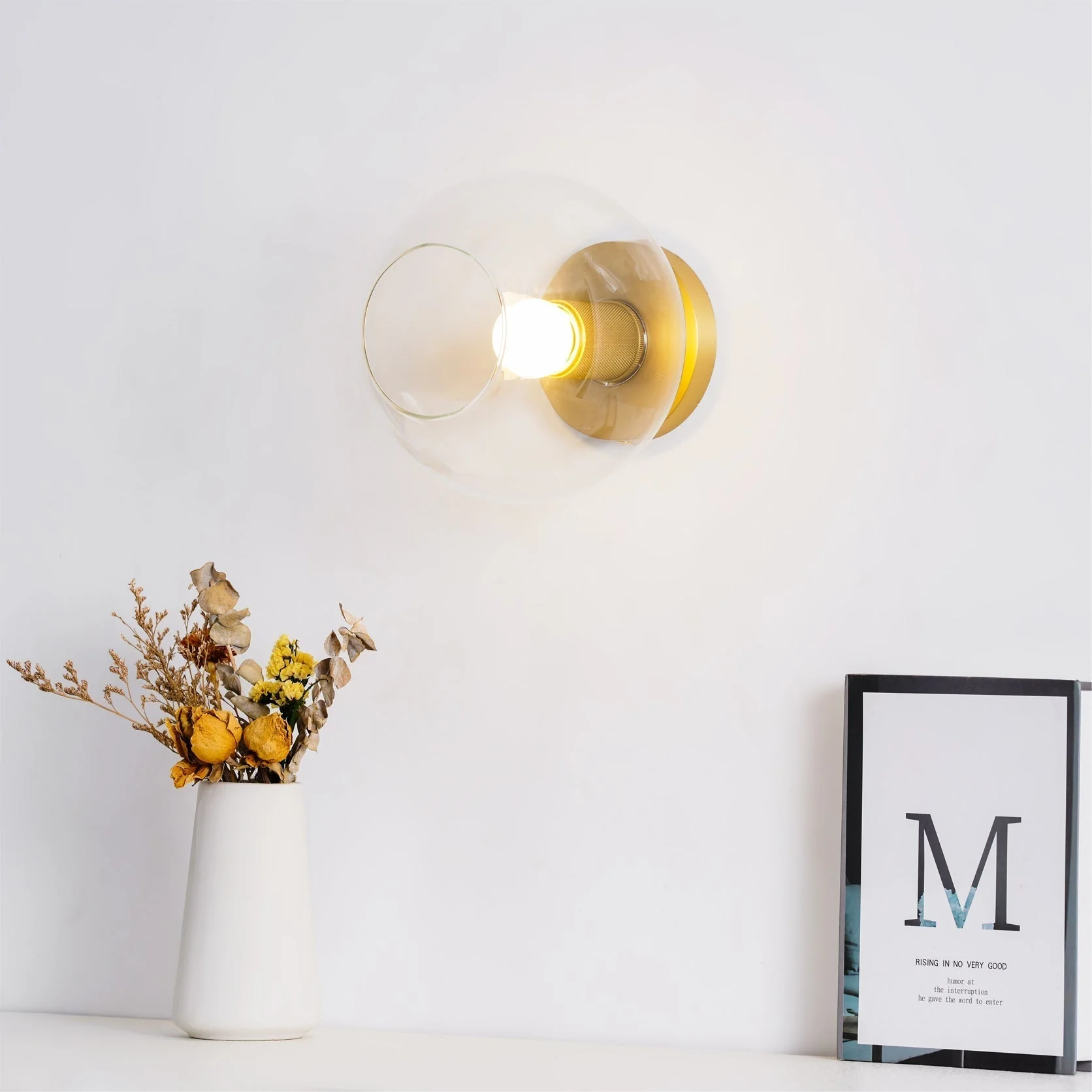 Solara Ceiling Lamp Cone Glass Brass Minimalist Industrial - Image 23