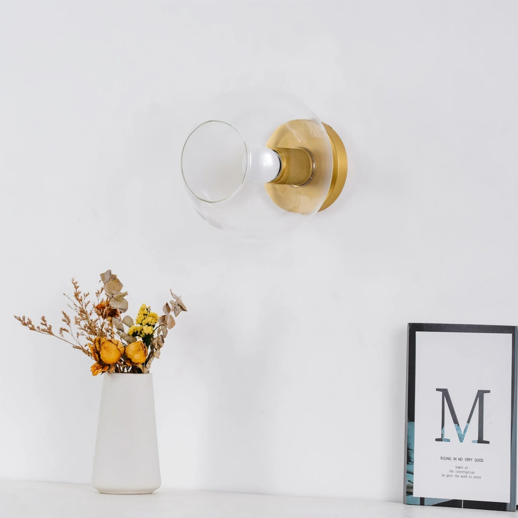 Solara Ceiling Lamp Cone Glass Brass Minimalist Industrial - Image 28