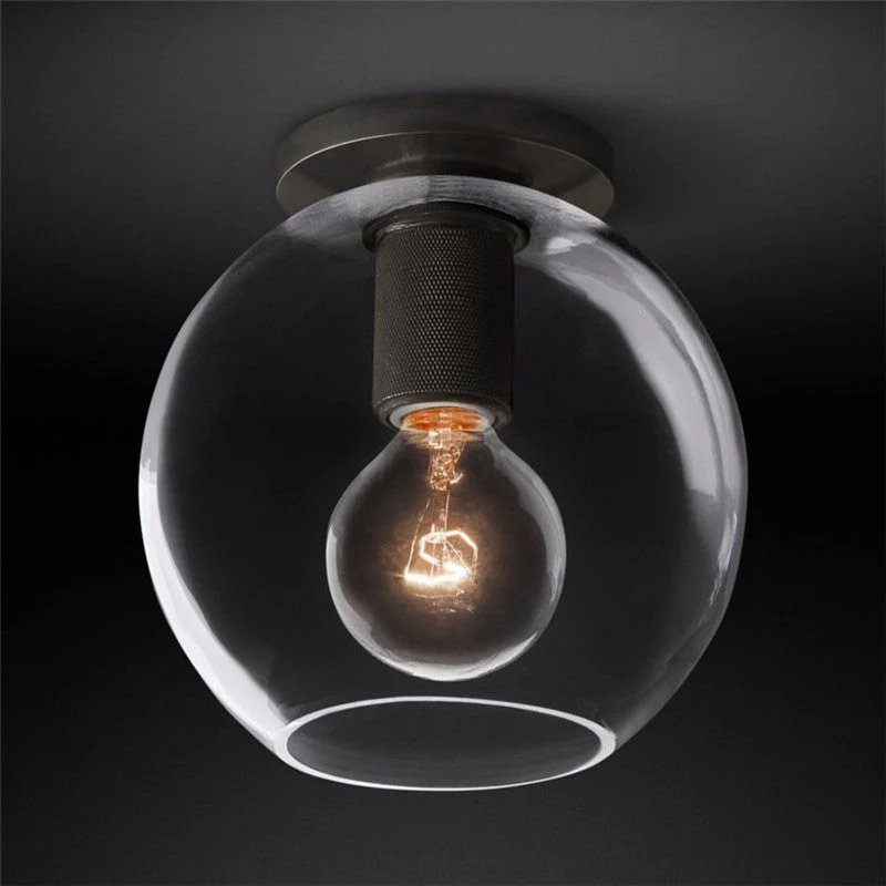 Solara Ceiling Lamp Cone Glass Brass Minimalist Industrial - Image 6