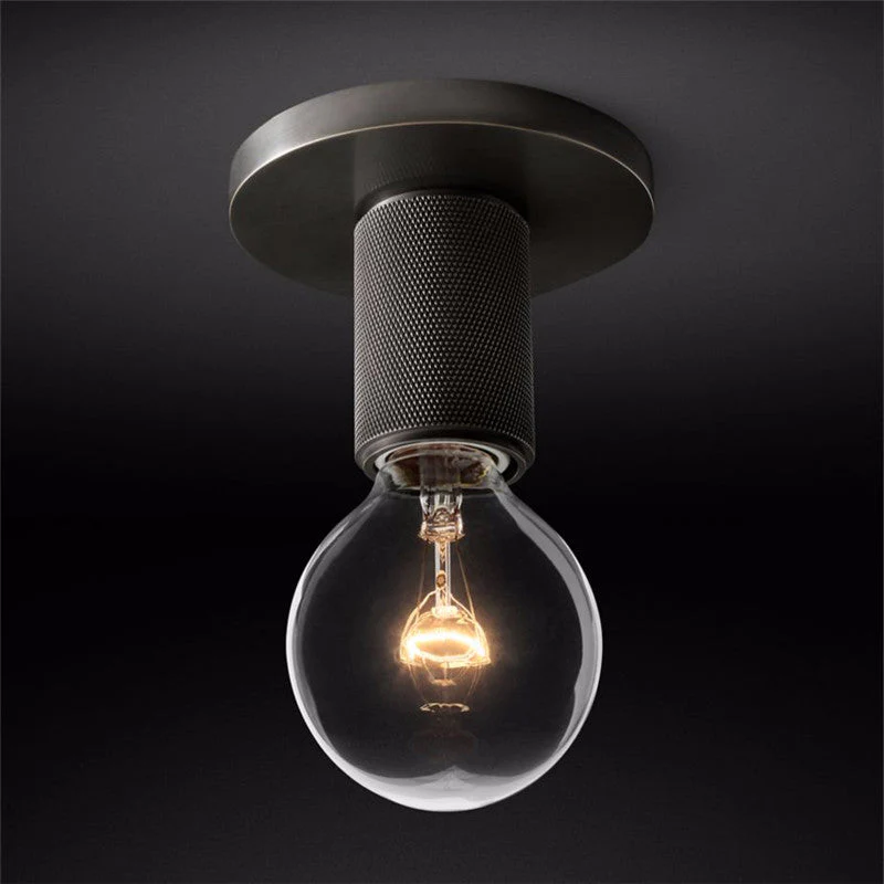 Solara Ceiling Lamp Cone Glass Brass Minimalist Industrial - Image 7