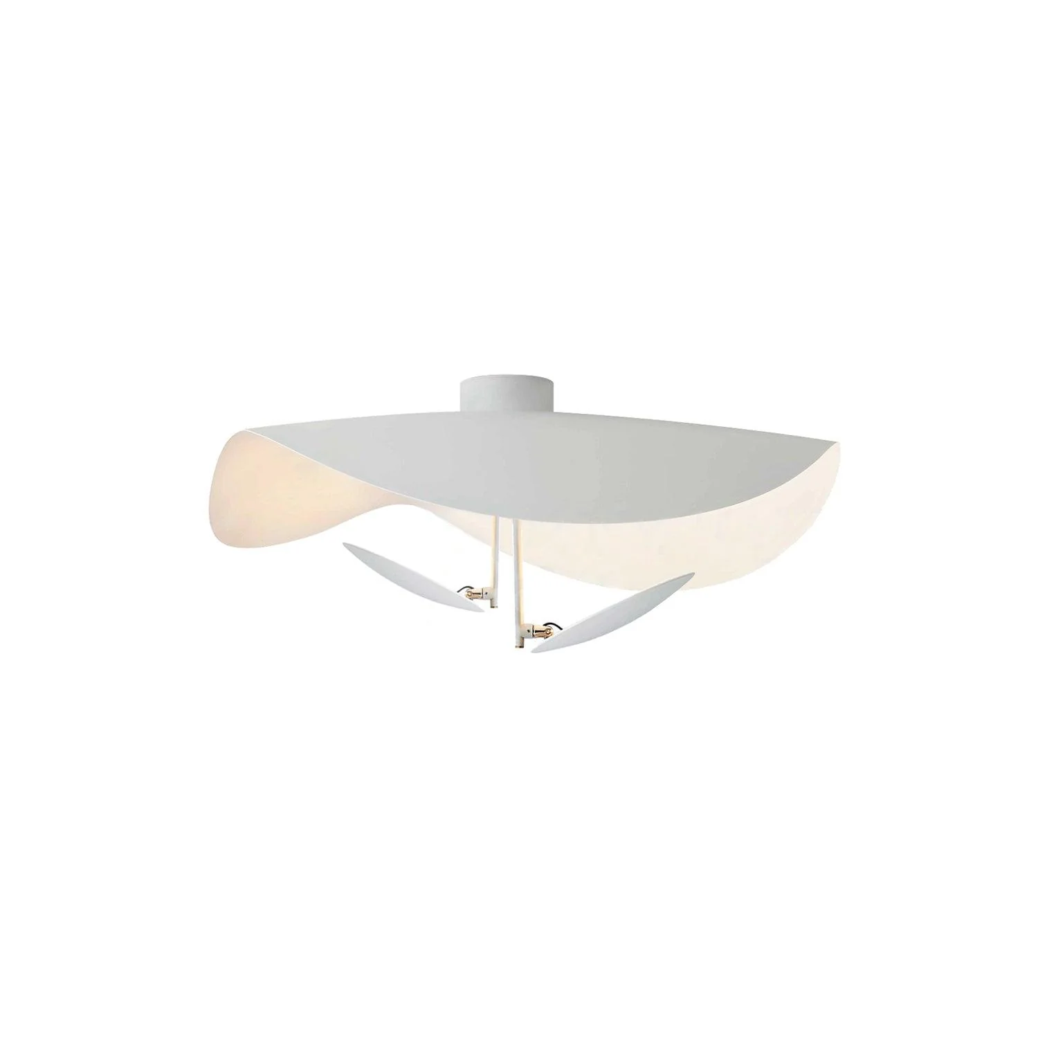 Solara Ceiling Lamp Curved Shade and Gold Interior - Image 11