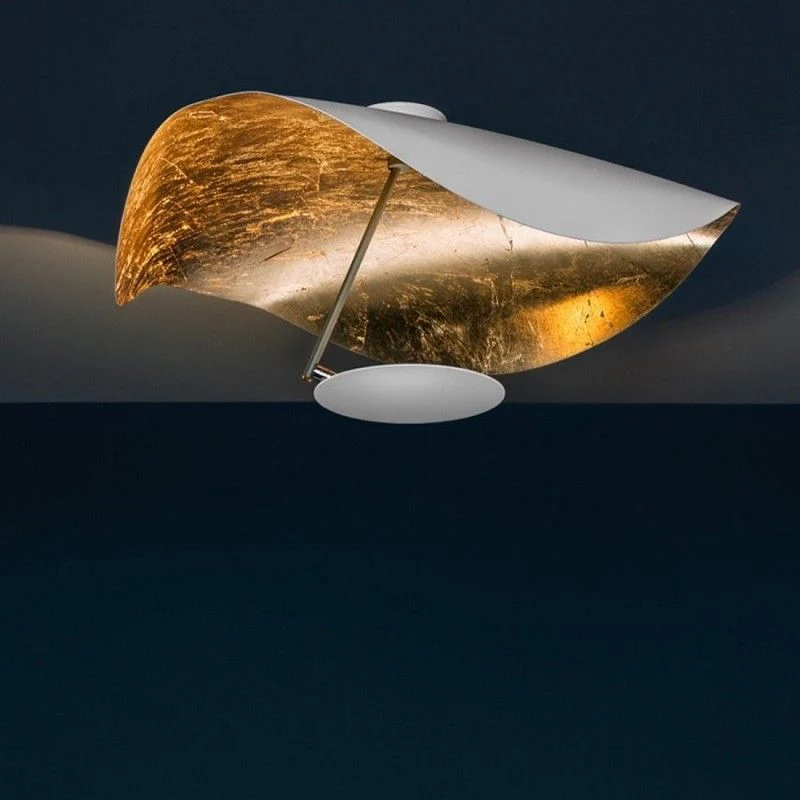 Solara Ceiling Lamp Curved Shade and Gold Interior - Image 17