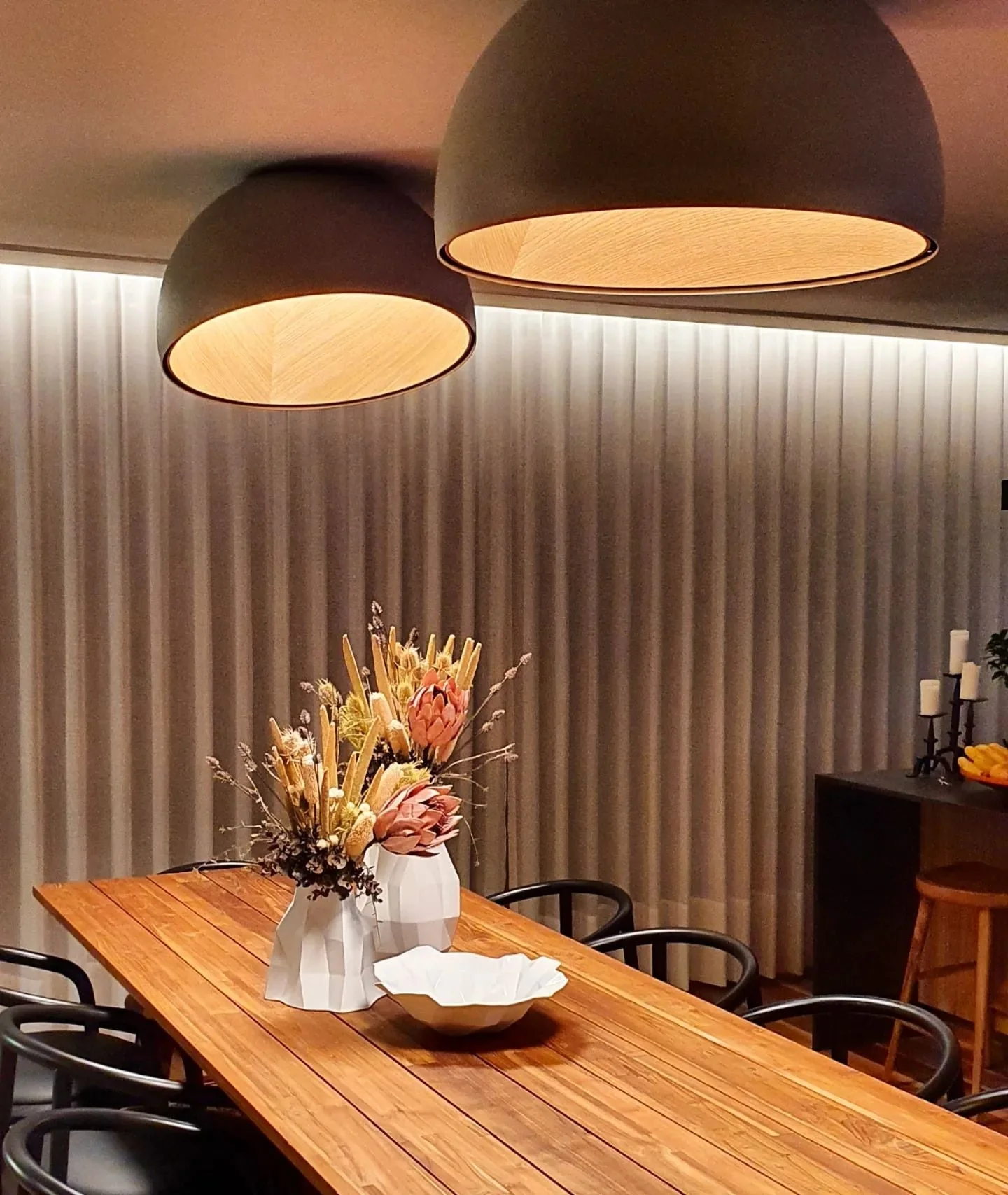 Solara Ceiling Lamp Dome Wood Minimalist - Image 26