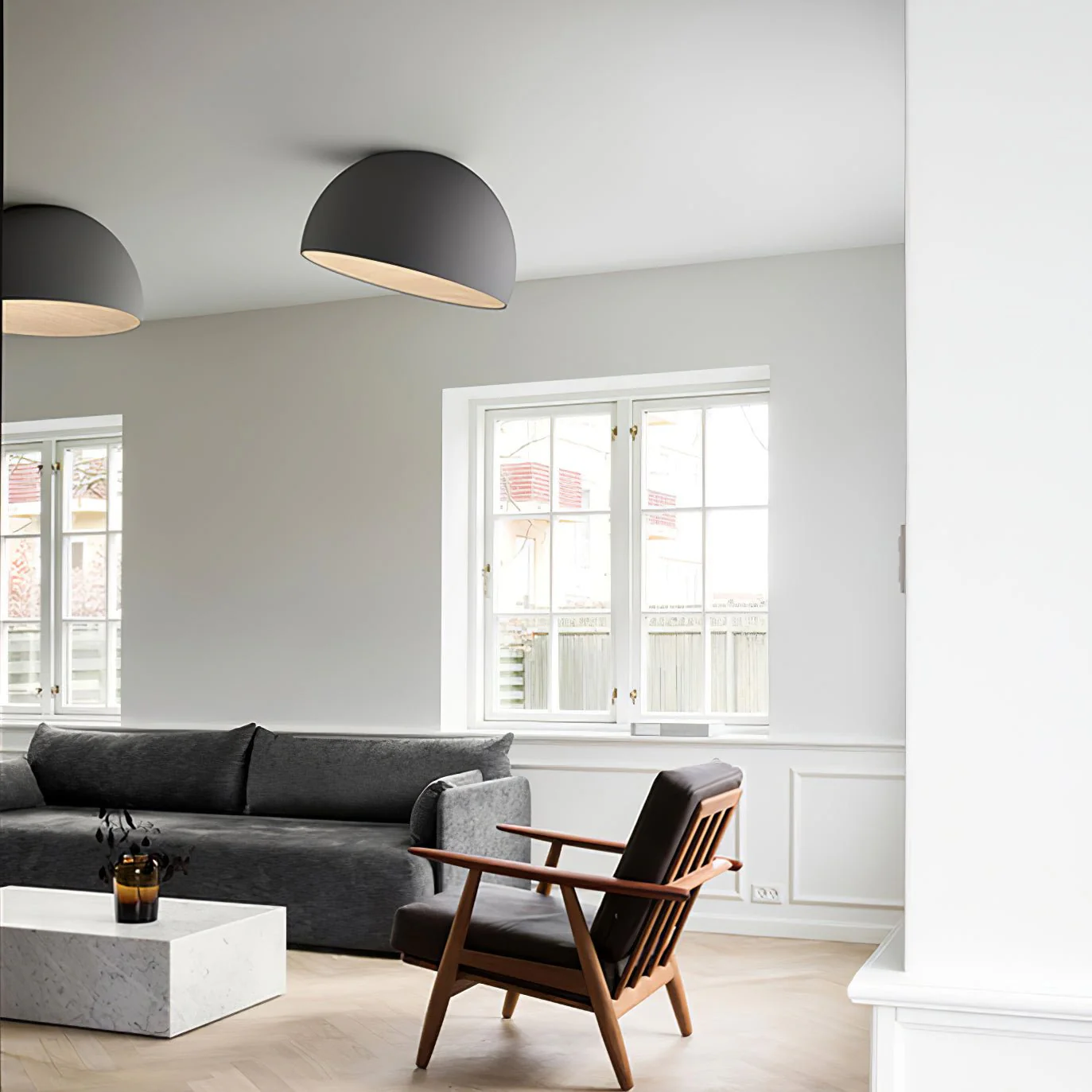Solara Ceiling Lamp Dome Wood Minimalist - Image 28