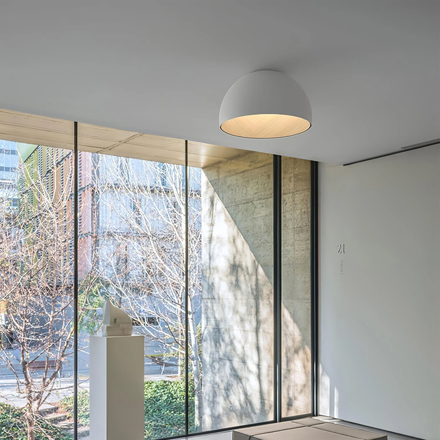 Solara Ceiling Lamp Dome Wood Minimalist - Image 40