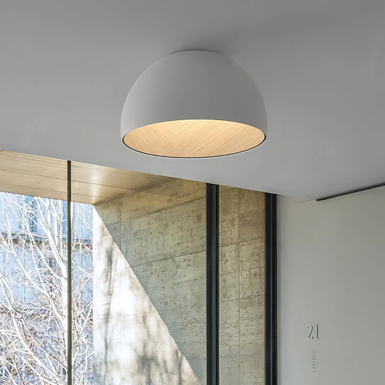 Solara Ceiling Lamp Dome Wood Minimalist - Image 52