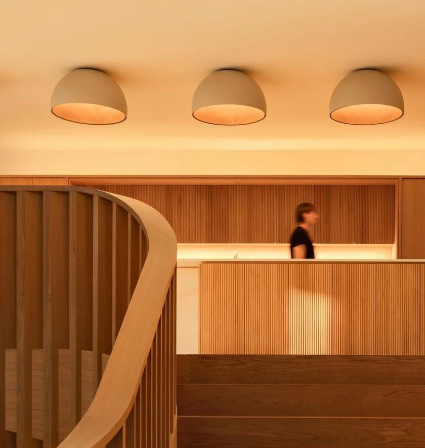 Solara Ceiling Lamp Dome Wood Minimalist - Image 54