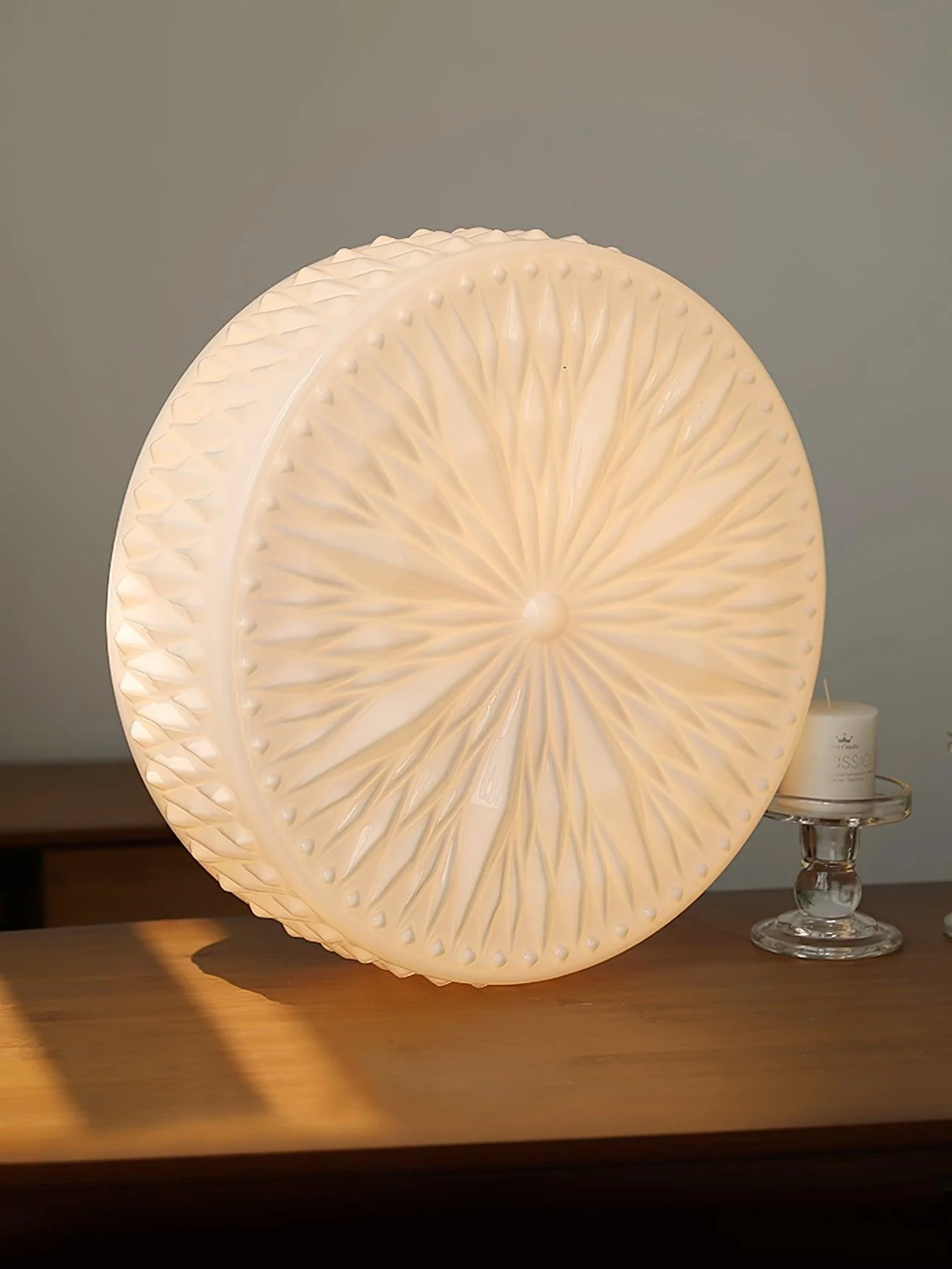 Solara Ceiling Lamp Glass Shade and Modern Mooncake - Image 16