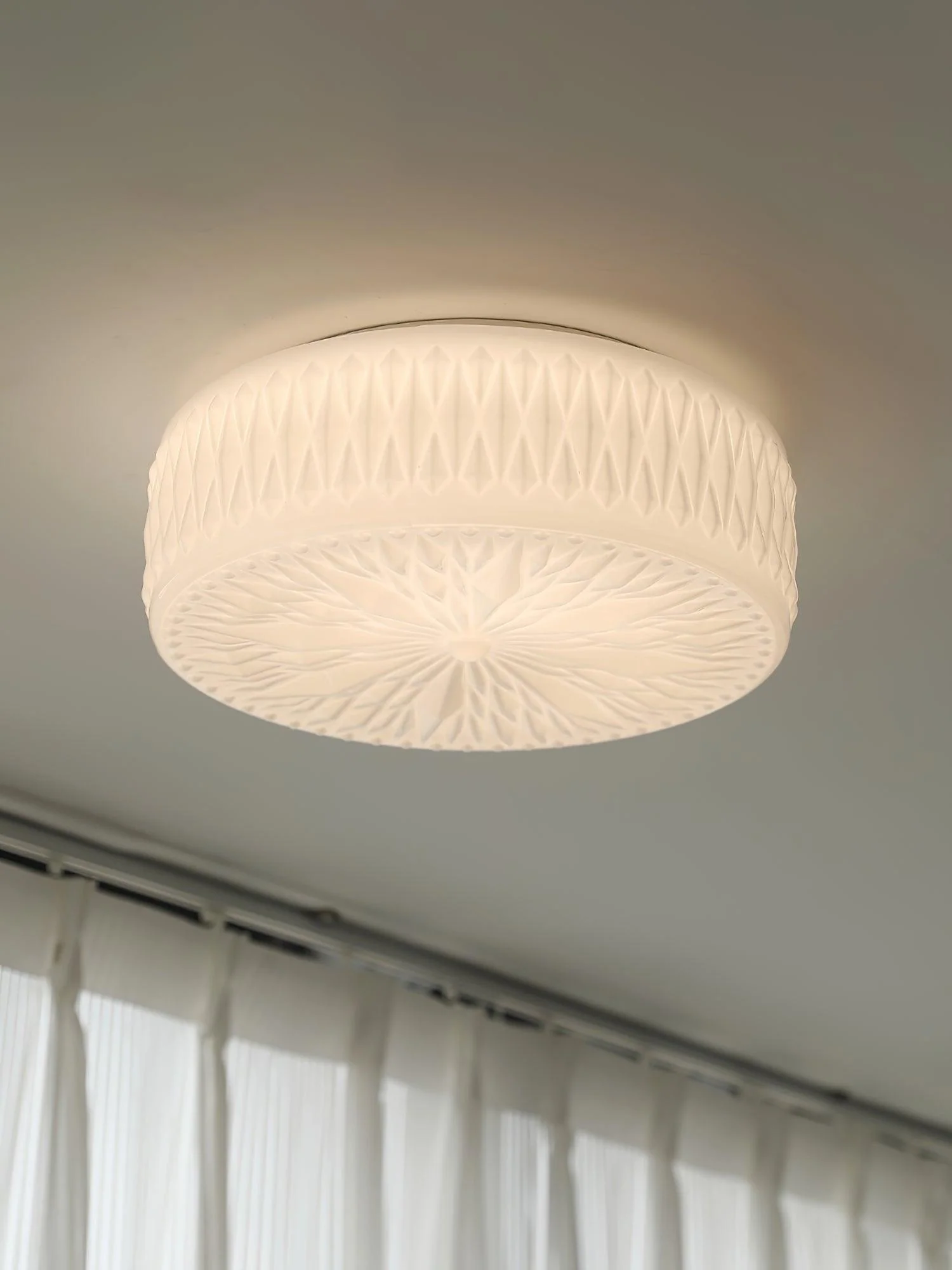 Solara Ceiling Lamp Glass Shade and Modern Mooncake - Image 17