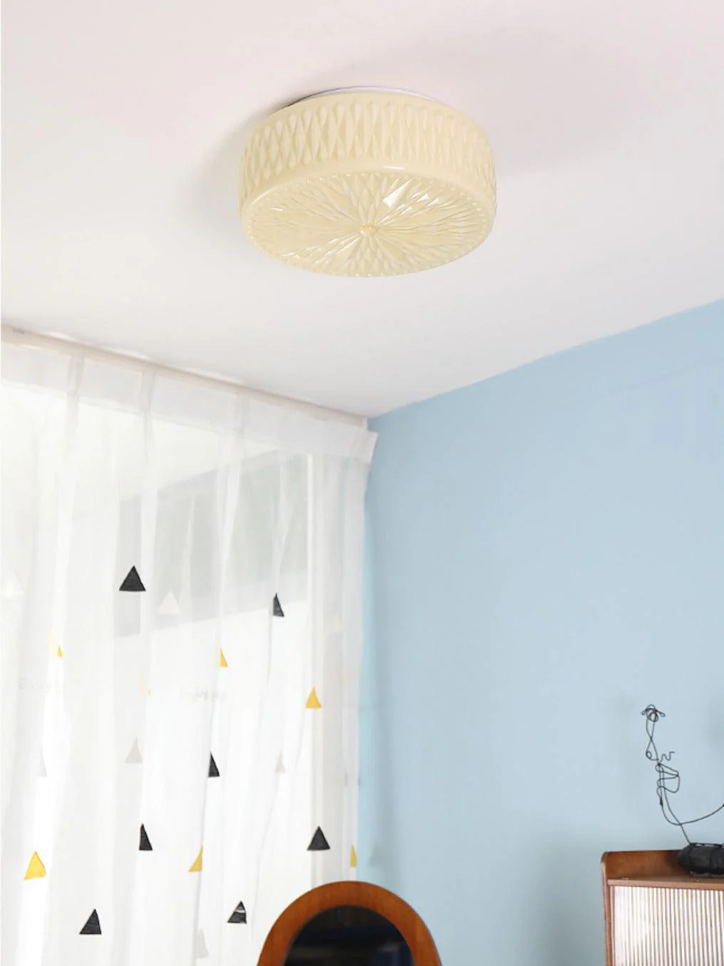 Solara Ceiling Lamp Glass Shade and Modern Mooncake - Image 22