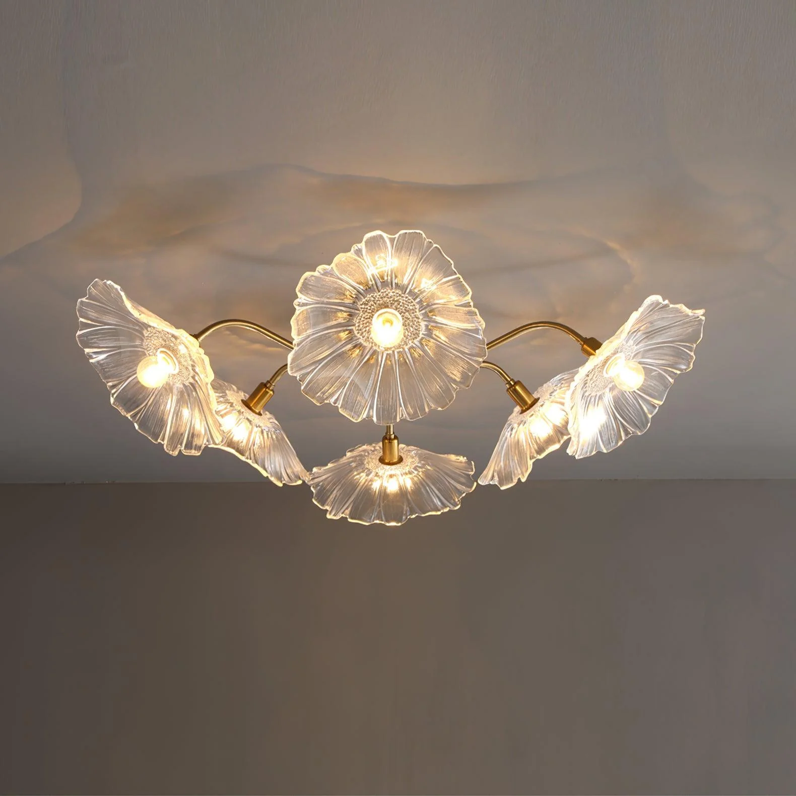 Solara Ceiling Lamp Leaf Glass with Brass Elegant - Image 22