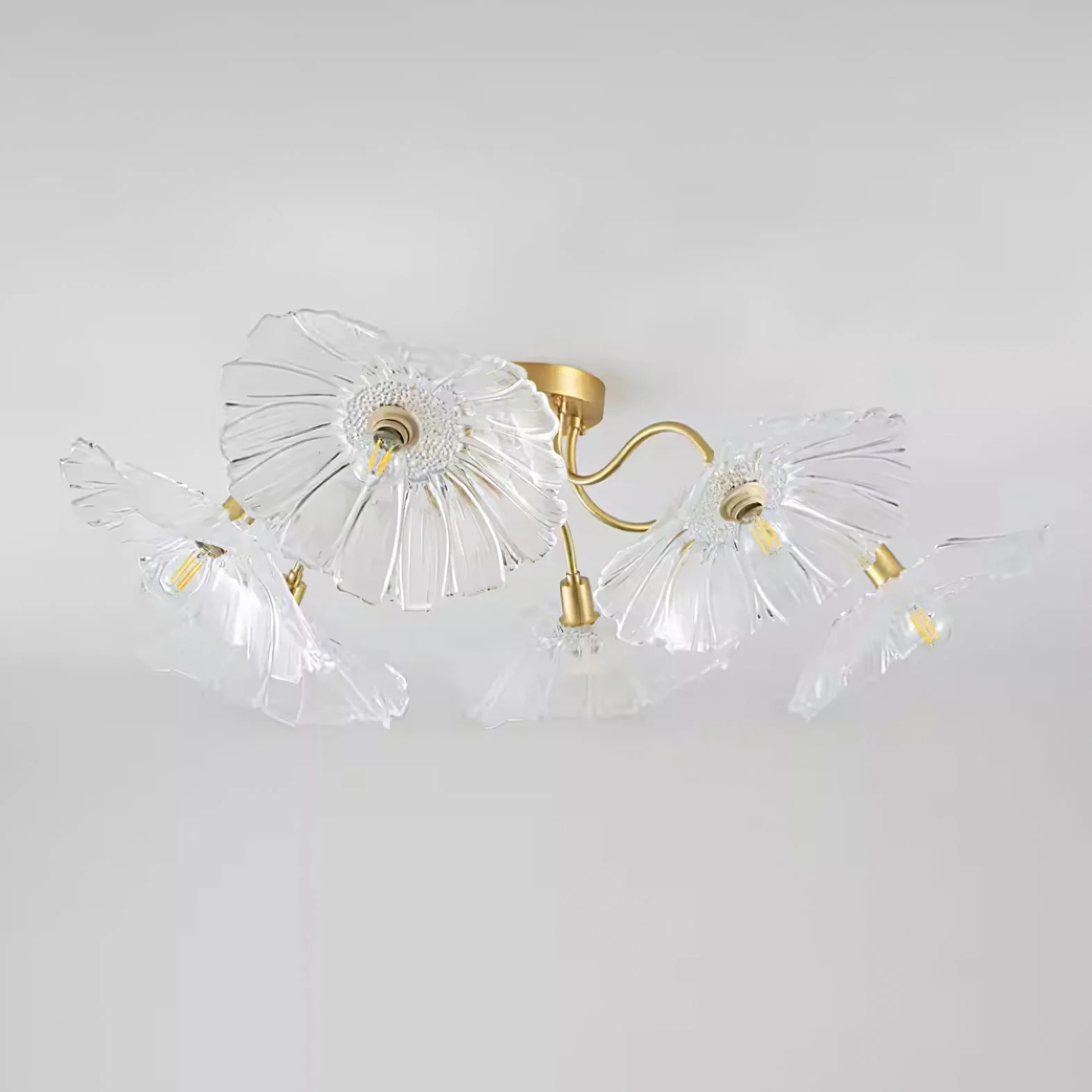 Solara Ceiling Lamp Leaf Glass with Brass Elegant - Image 51