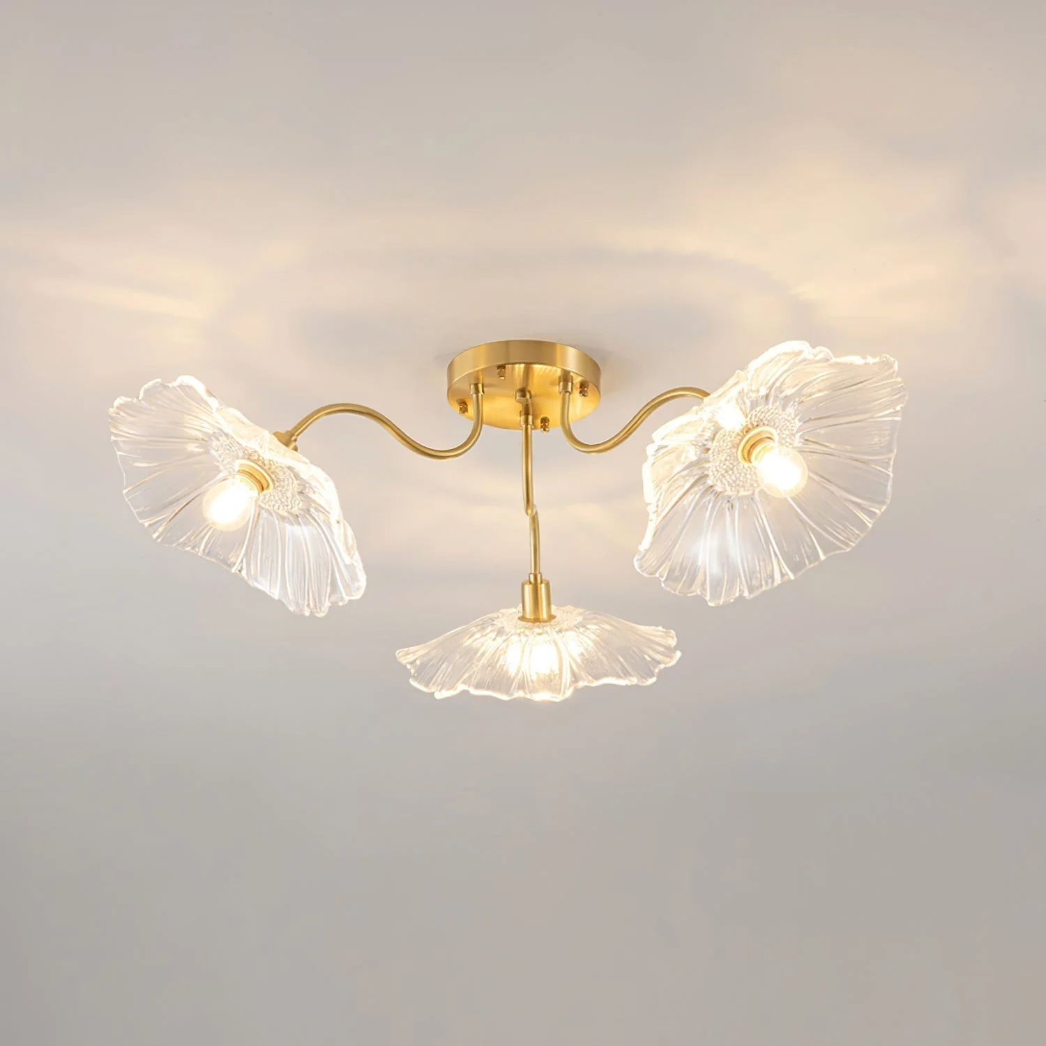 Solara Ceiling Lamp Leaf Glass with Brass Elegant - Image 66