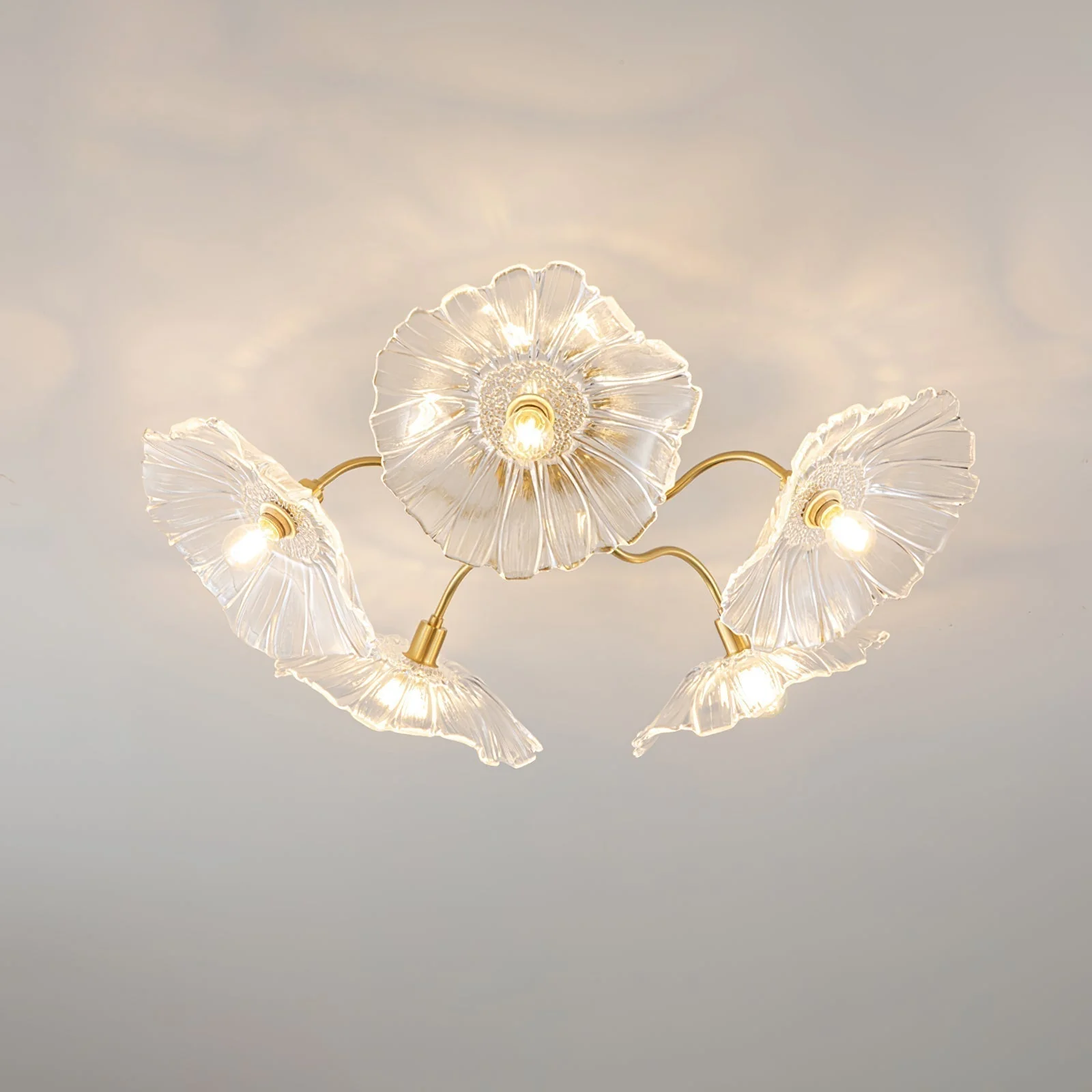 Solara Ceiling Lamp Leaf Glass with Brass Elegant - Image 69
