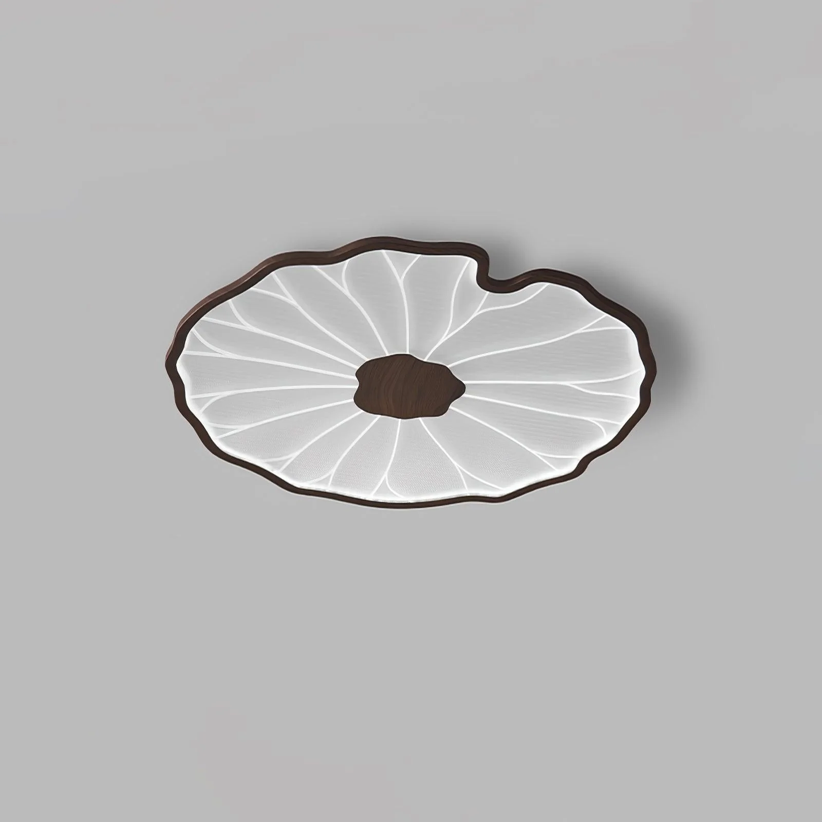 Solara Ceiling Lamp Lotus Leaf with Wooden Finish - Image 17
