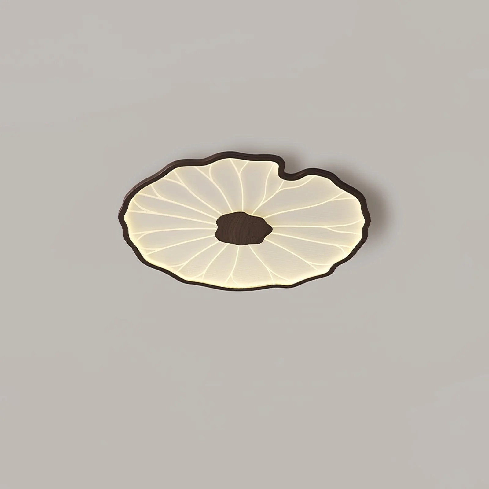 Solara Ceiling Lamp Lotus Leaf with Wooden Finish - Image 19