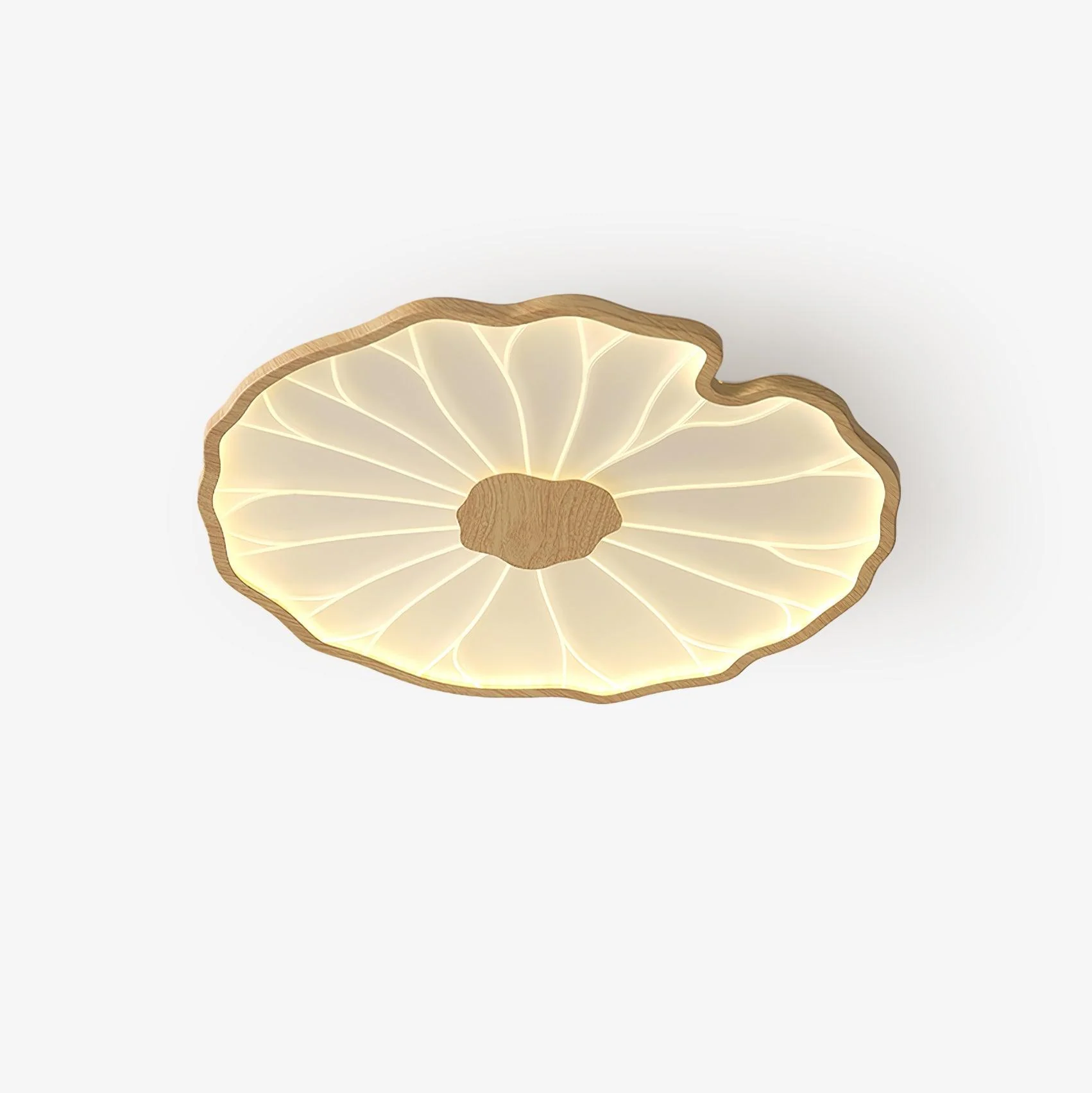 Solara Ceiling Lamp Lotus Leaf with Wooden Finish - Image 22