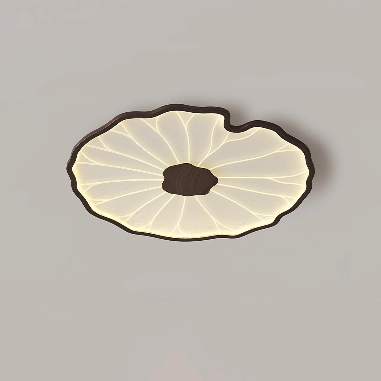 Solara Ceiling Lamp Lotus Leaf with Wooden Finish - Image 24