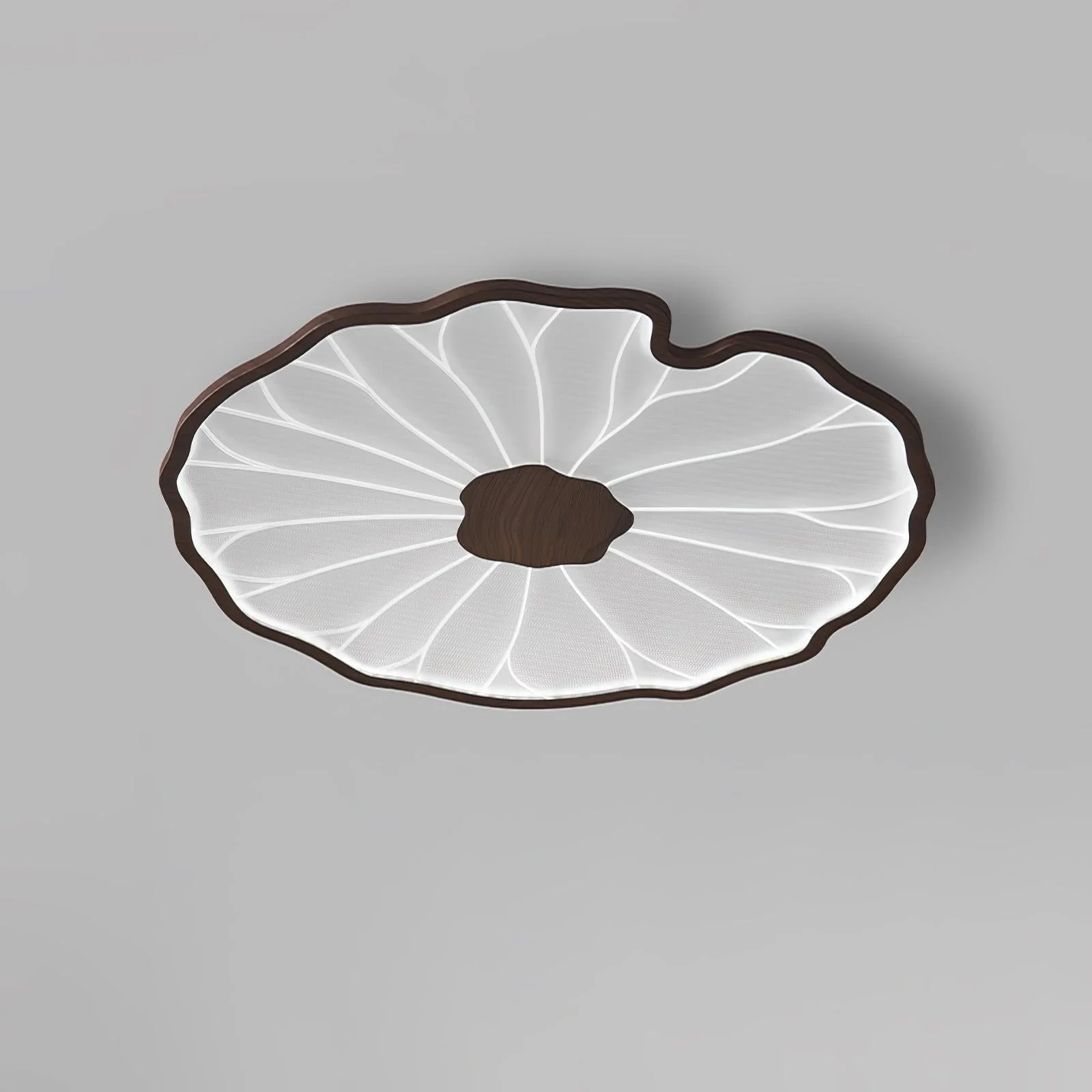 Solara Ceiling Lamp Lotus Leaf with Wooden Finish - Image 26