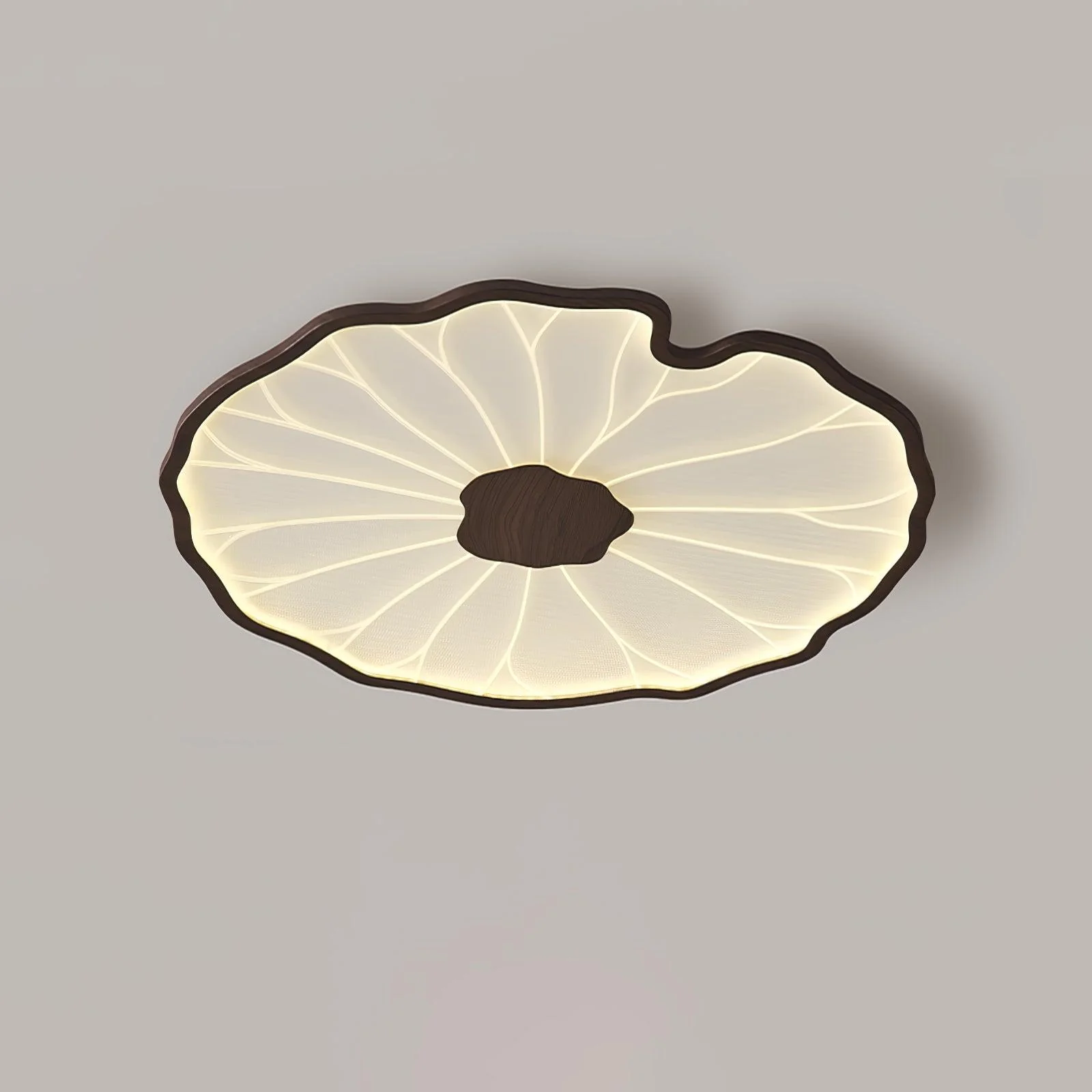 Solara Ceiling Lamp Lotus Leaf with Wooden Finish - Image 34