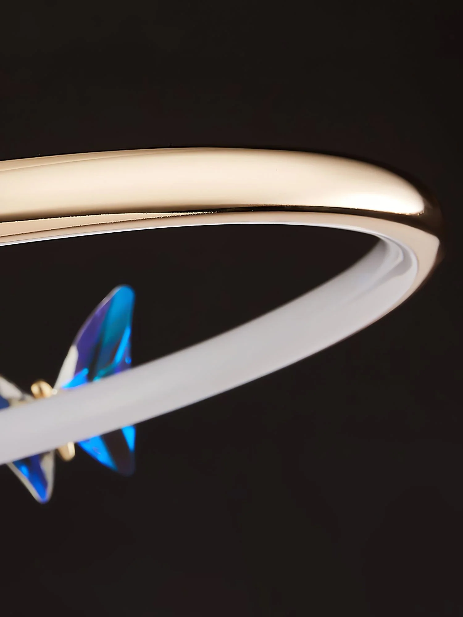 Solara Ceiling Lamp Magic Butterfly Crystal Accents LED Ring - Image 18