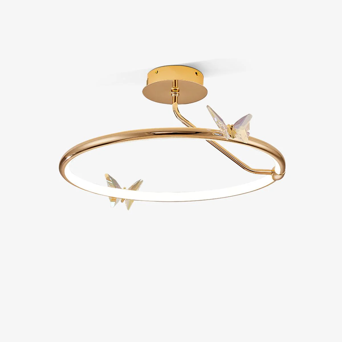 Solara Ceiling Lamp Magic Butterfly Crystal Accents LED Ring - Image 20