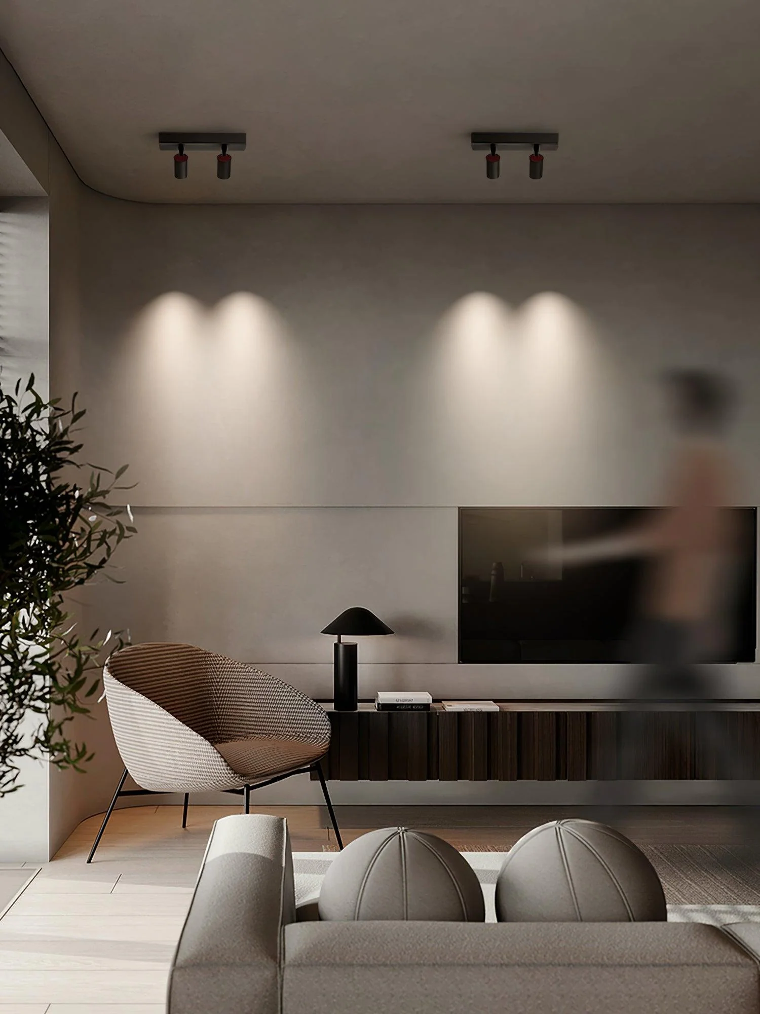 Solara Ceiling Lamp POG Double Linear Adjustable Spots - Image 5