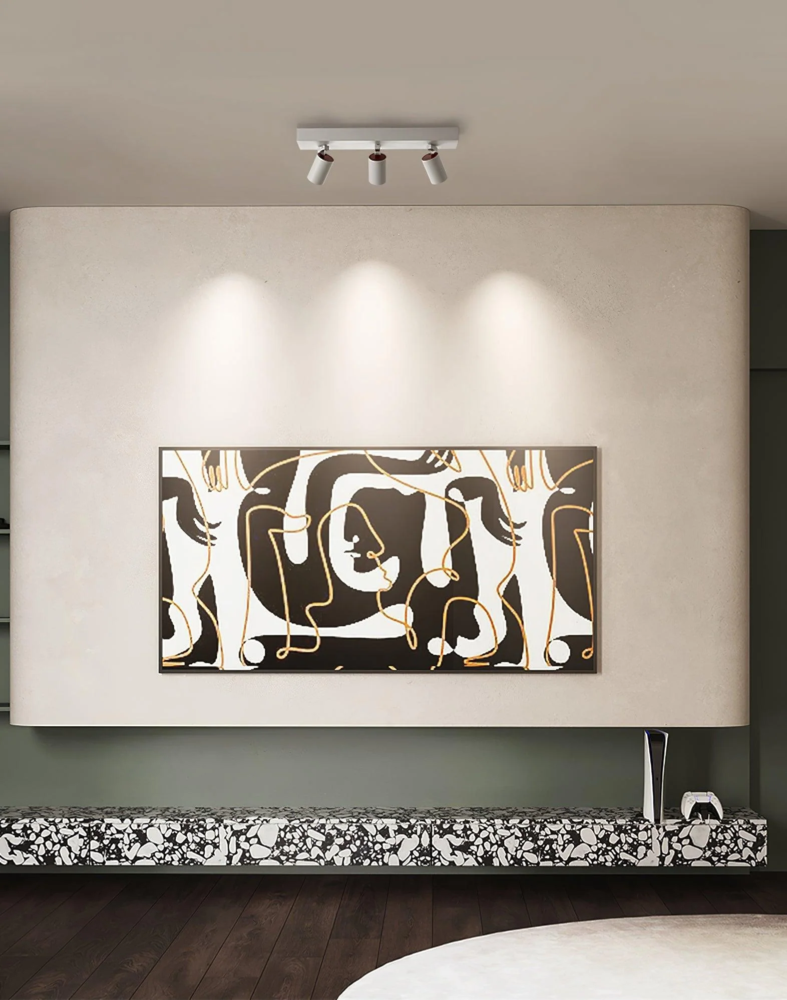 Solara Ceiling Lamp POG Double Linear Adjustable Spots - Image 8