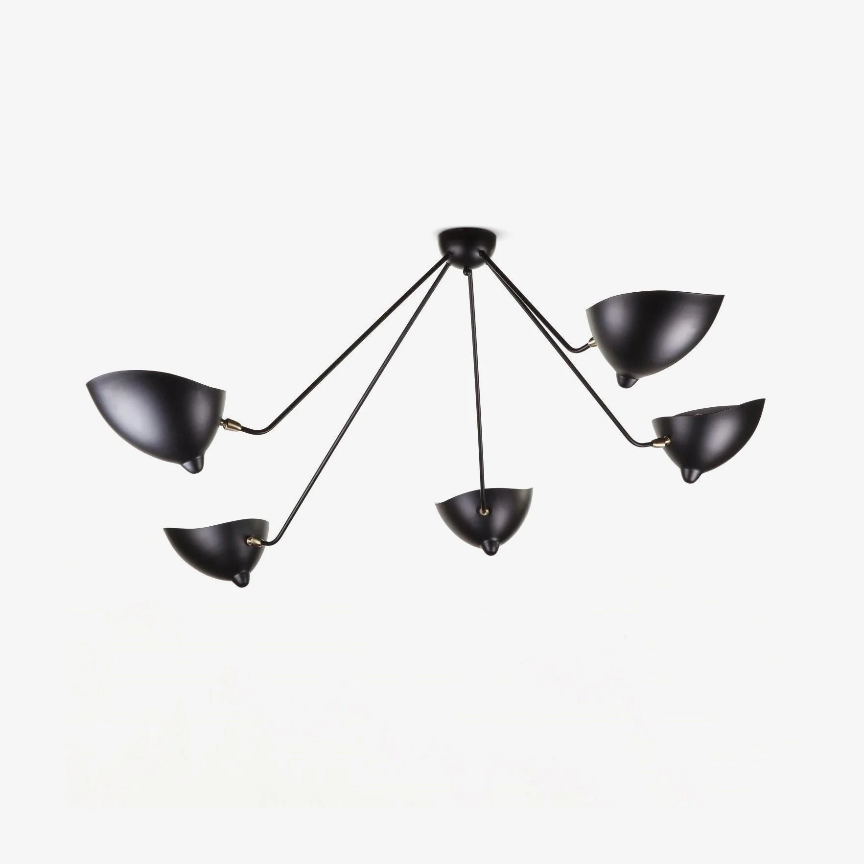 Solara Ceiling Lamp Three Arm Black Sculptural
