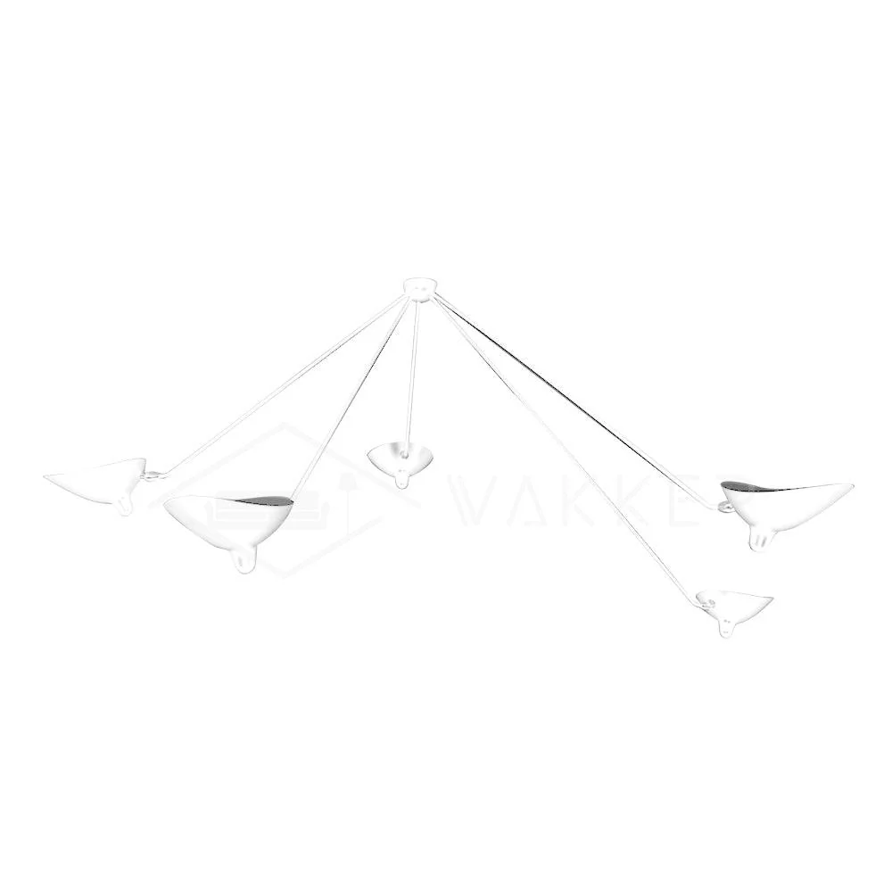 Solara Ceiling Lamp Three Arm Black Sculptural - Image 11