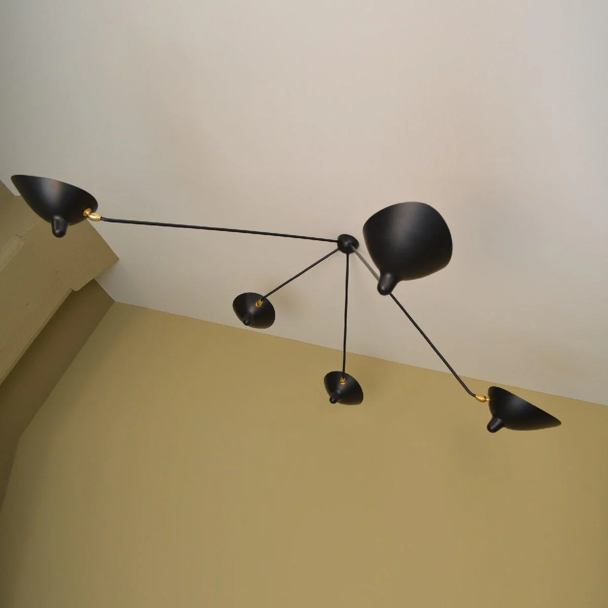 Solara Ceiling Lamp Three Arm Black Sculptural - Image 15