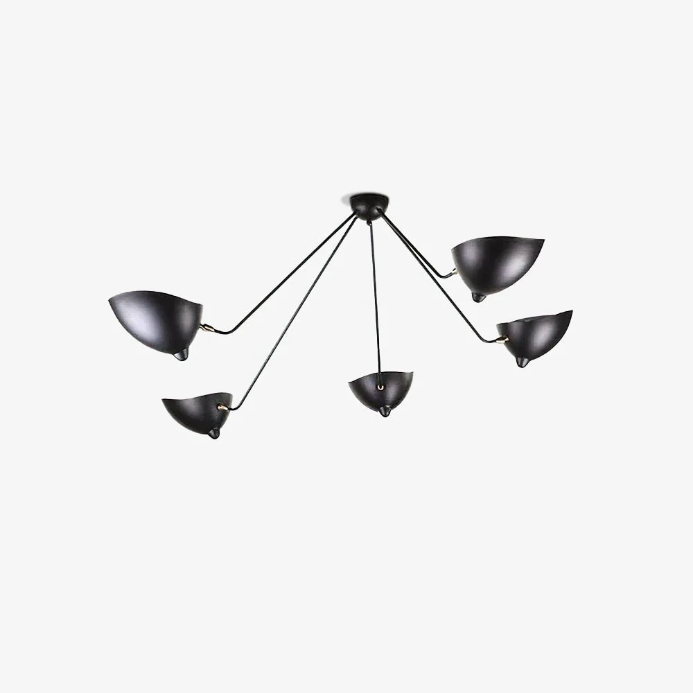 Solara Ceiling Lamp Three Arm Black Sculptural - Image 2