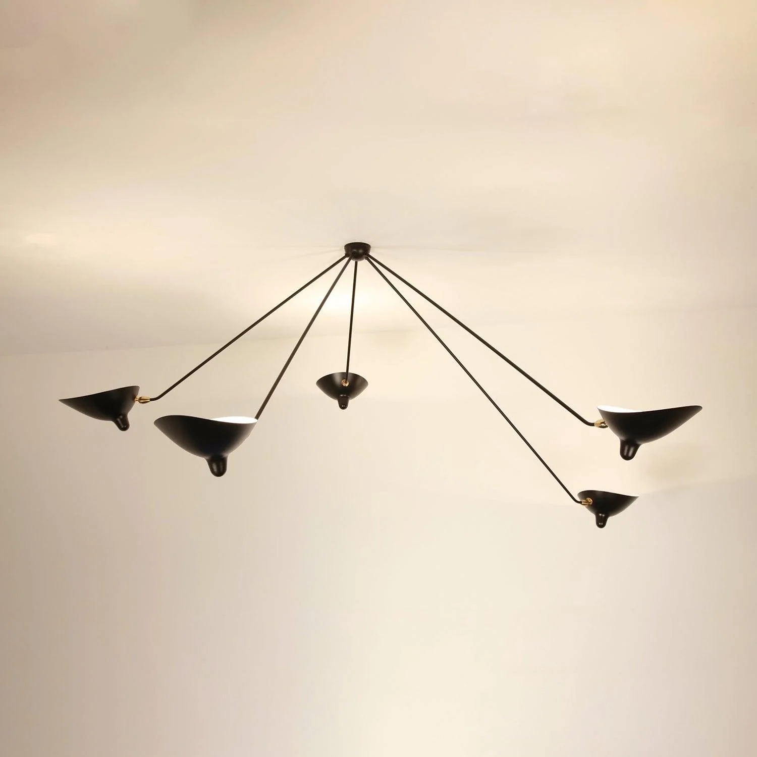 Solara Ceiling Lamp Three Arm Black Sculptural - Image 23