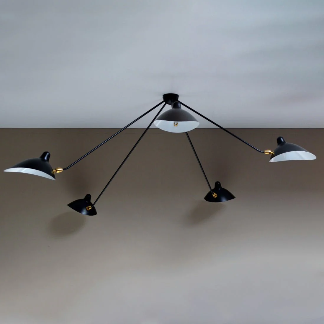 Solara Ceiling Lamp Three Arm Black Sculptural - Image 24